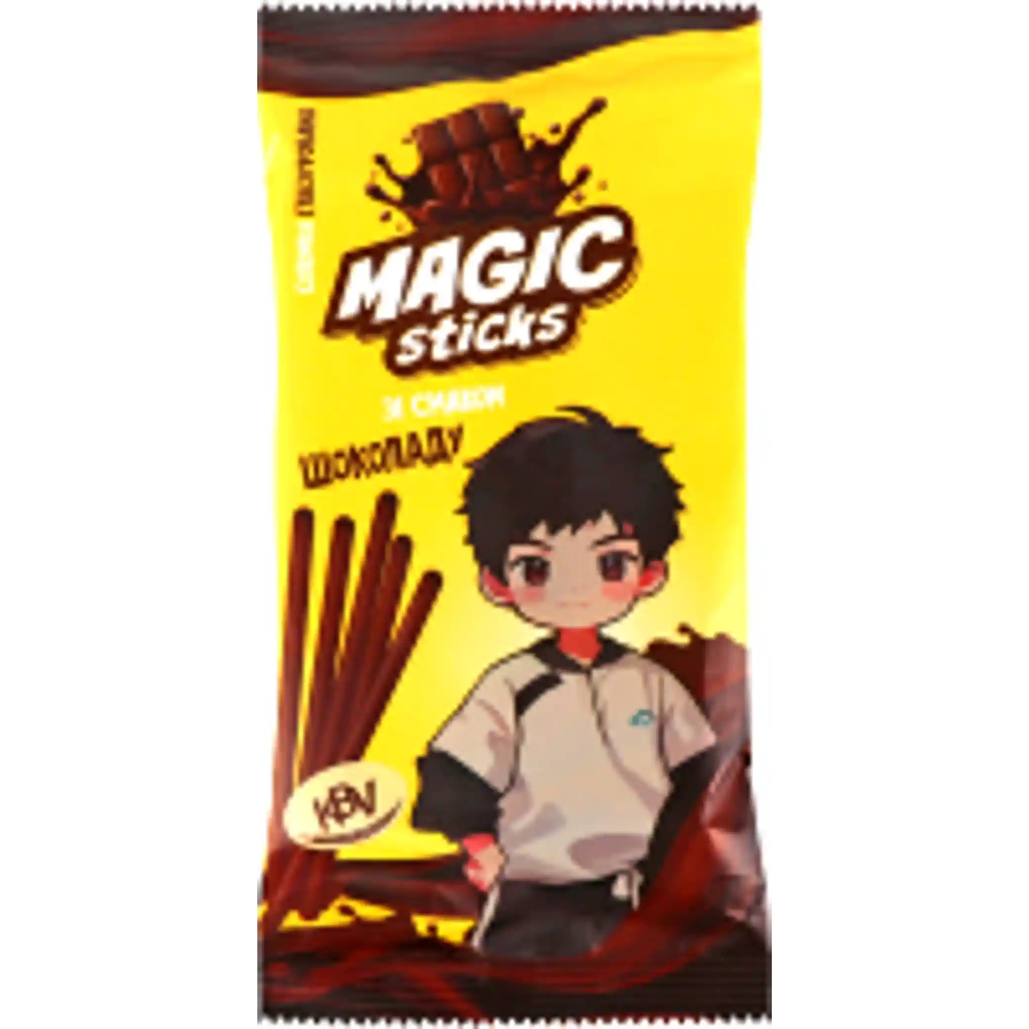 KBV Slámka v polevě „Magic Sticks“ s čokoládovou příchutí, 60g/26ks