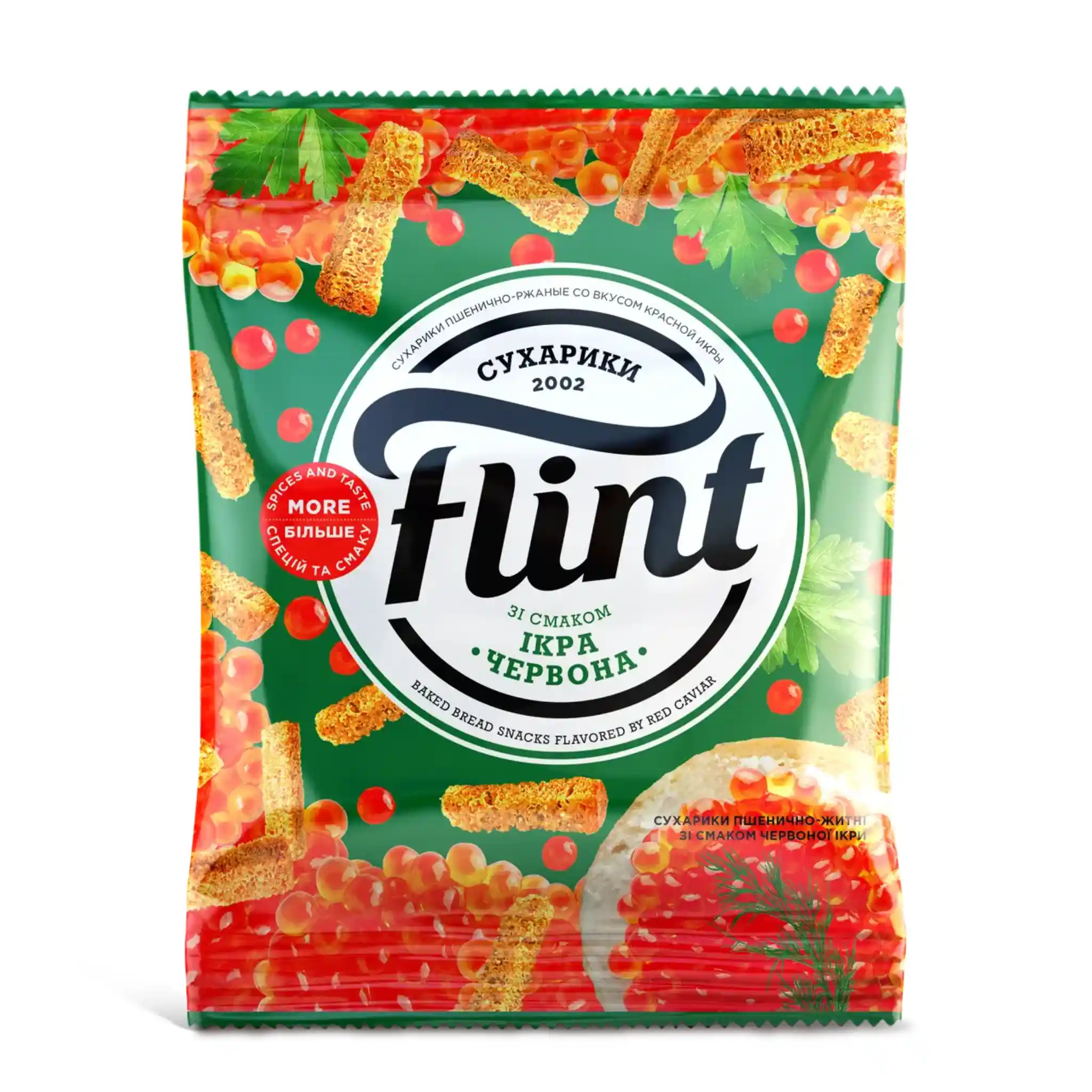 Flint Suchariky s příchutí červeného kaviáru, 70g /65 ks