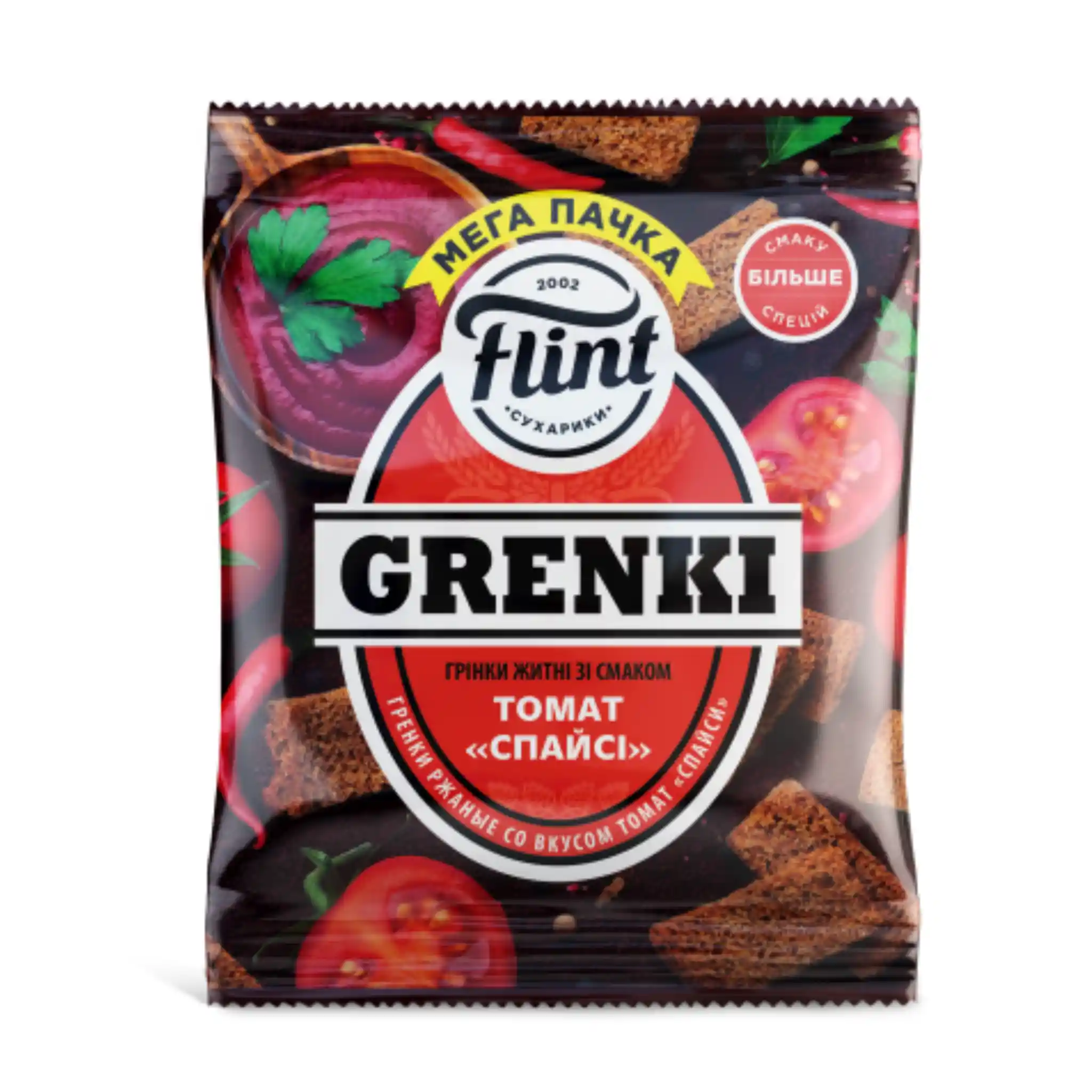 Flint Krutony (grenki) s přichutí pikantních rajčat, 70g/70ks