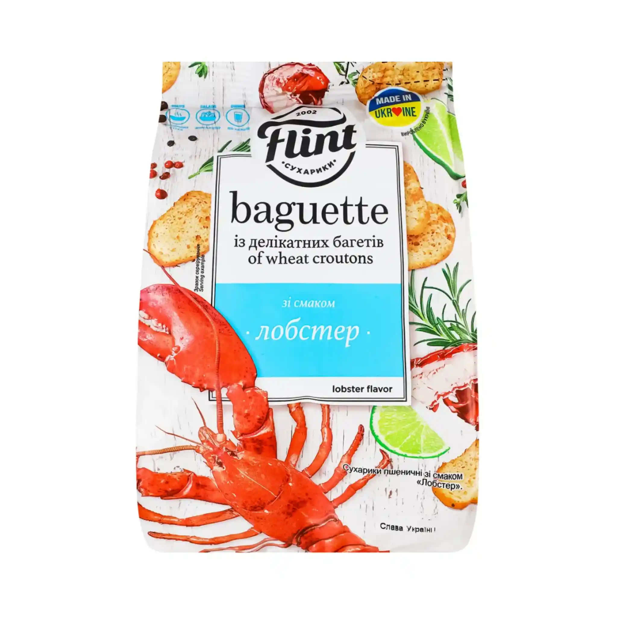 Flint Baguette Suchariky s příchutí Lobsteru, 120g /12 ks