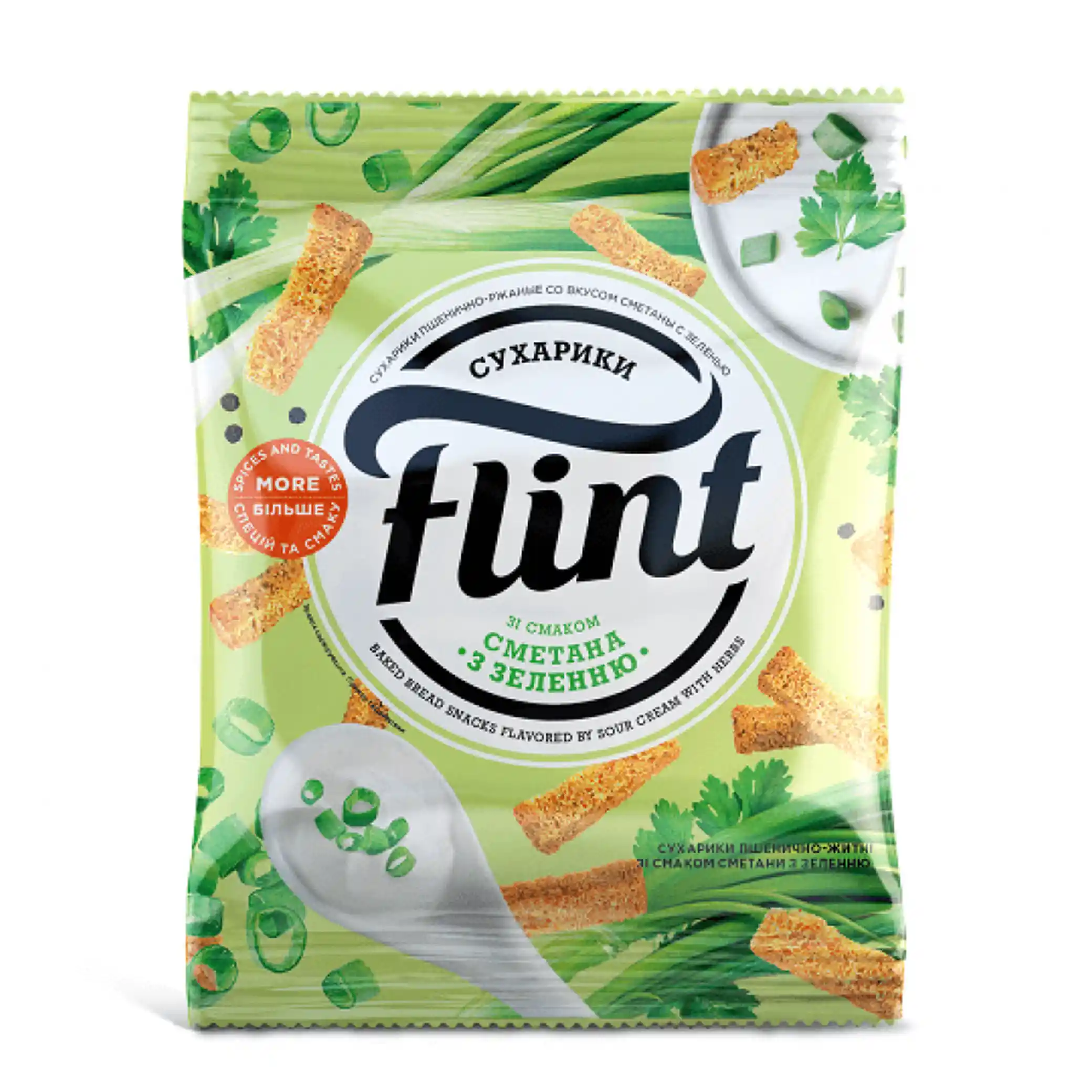 Flint Suchariky s příchutí zakysané smetany a bylinek, 70g /22 ks