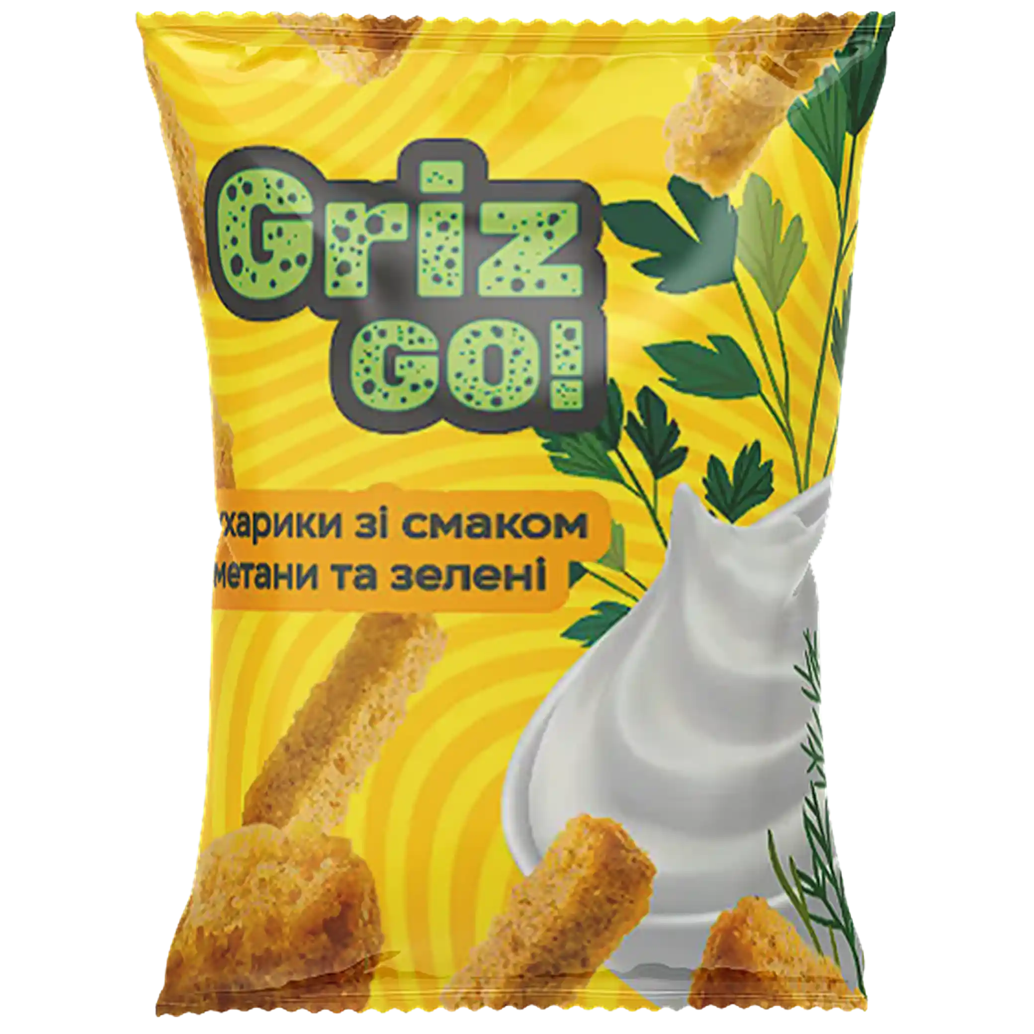 "GrizGo" Suchariky pšeničné s příchutí smetany a bylinek, 70 g × 50 ks