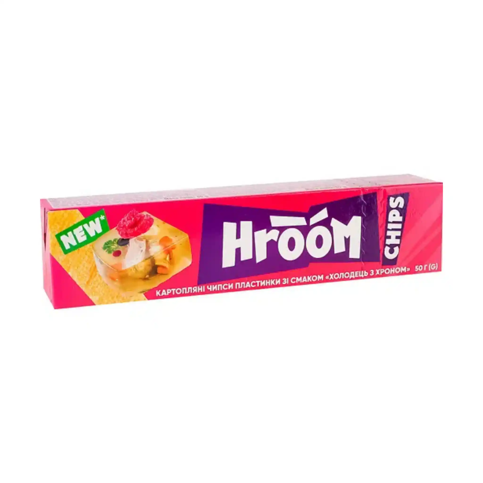 Flint Chipsy destičky "HROOM!" s příchutí sulcu s křenem, 50g /56 ks