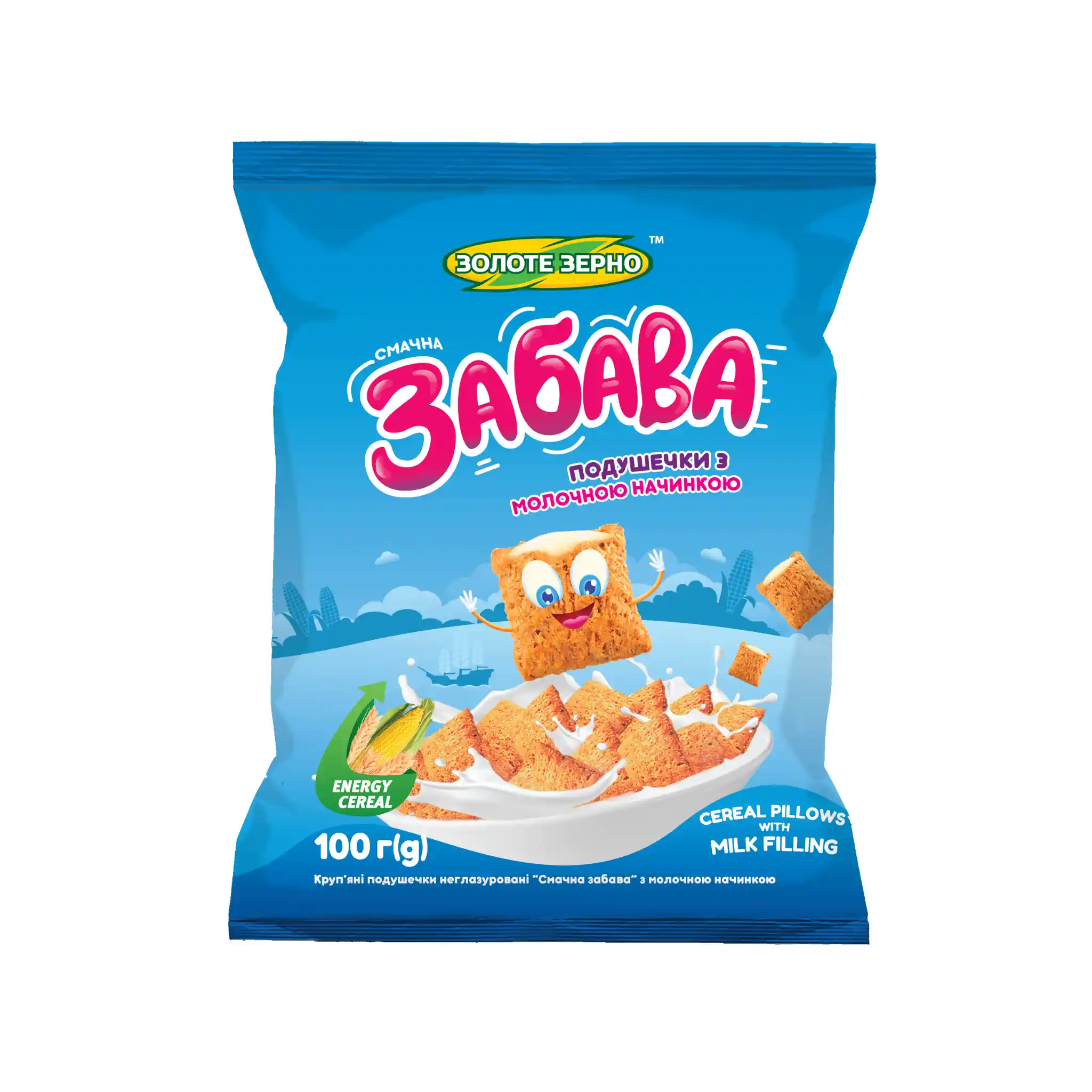 ZZ Cereální polštářky „Smačna zabava“ s mléčnou náplní, 100г/30шт