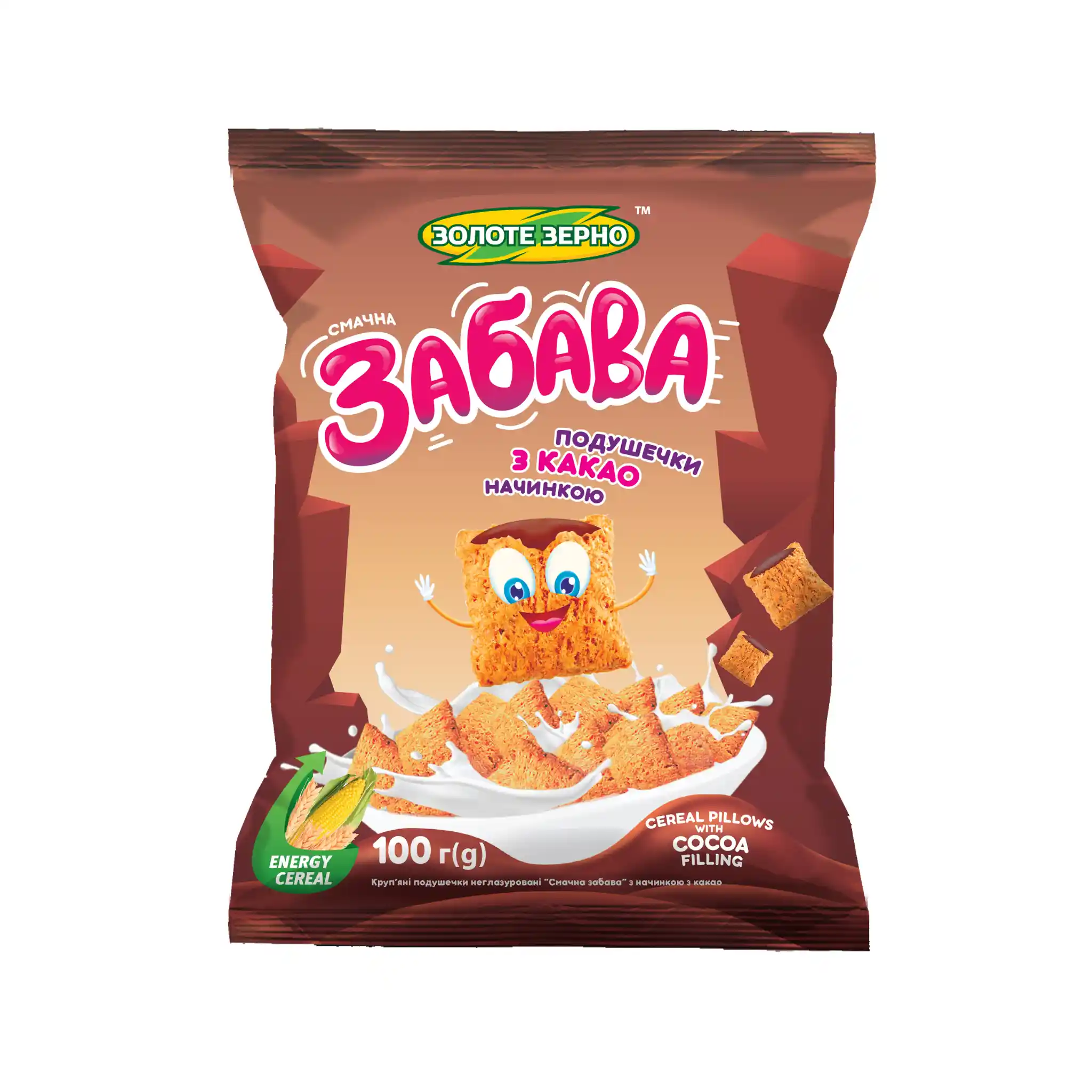 ZZ Cereální polštářky „Smačna zabava“ s kakaovou náplní, 100г/30шт