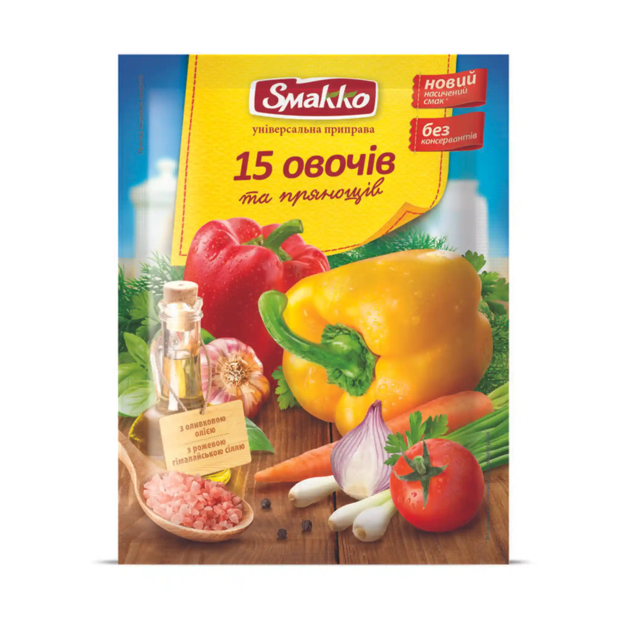 Pripravka Univerzální příprava "15 druhů zeleniny a natí", TM Smakko, 70 g/20 ks