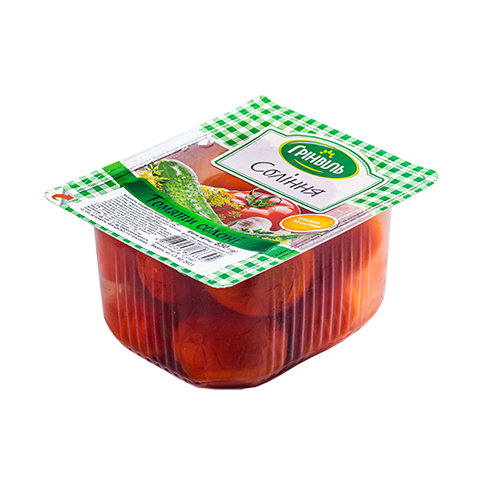 TM Grinvil Nakládana červená solená rajčata, 850g/12ks