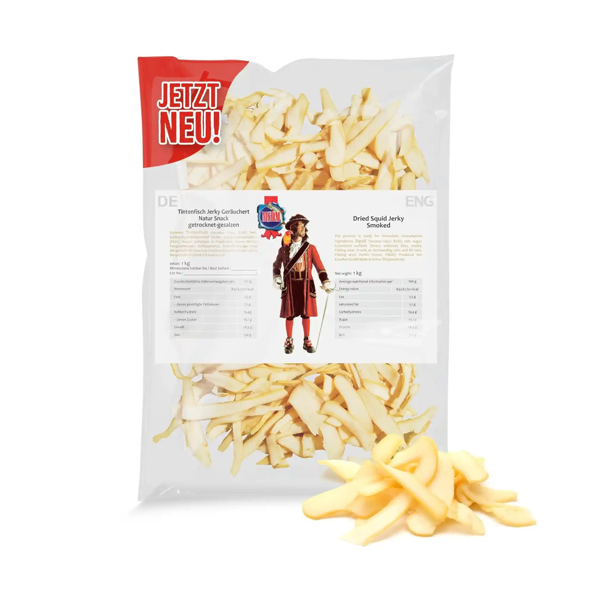 Pirát  Kalmary sušené platky uzené, 1 kg