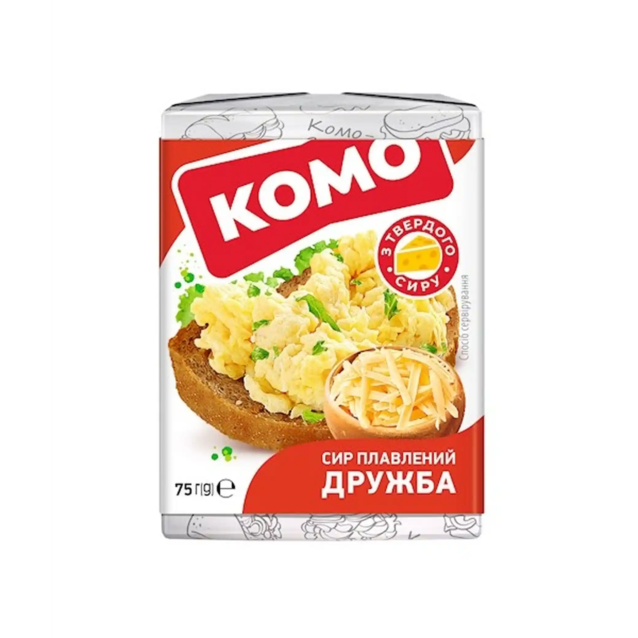 Komo Tavený sýr „Družba“ 35 %, 75 g/24 kus