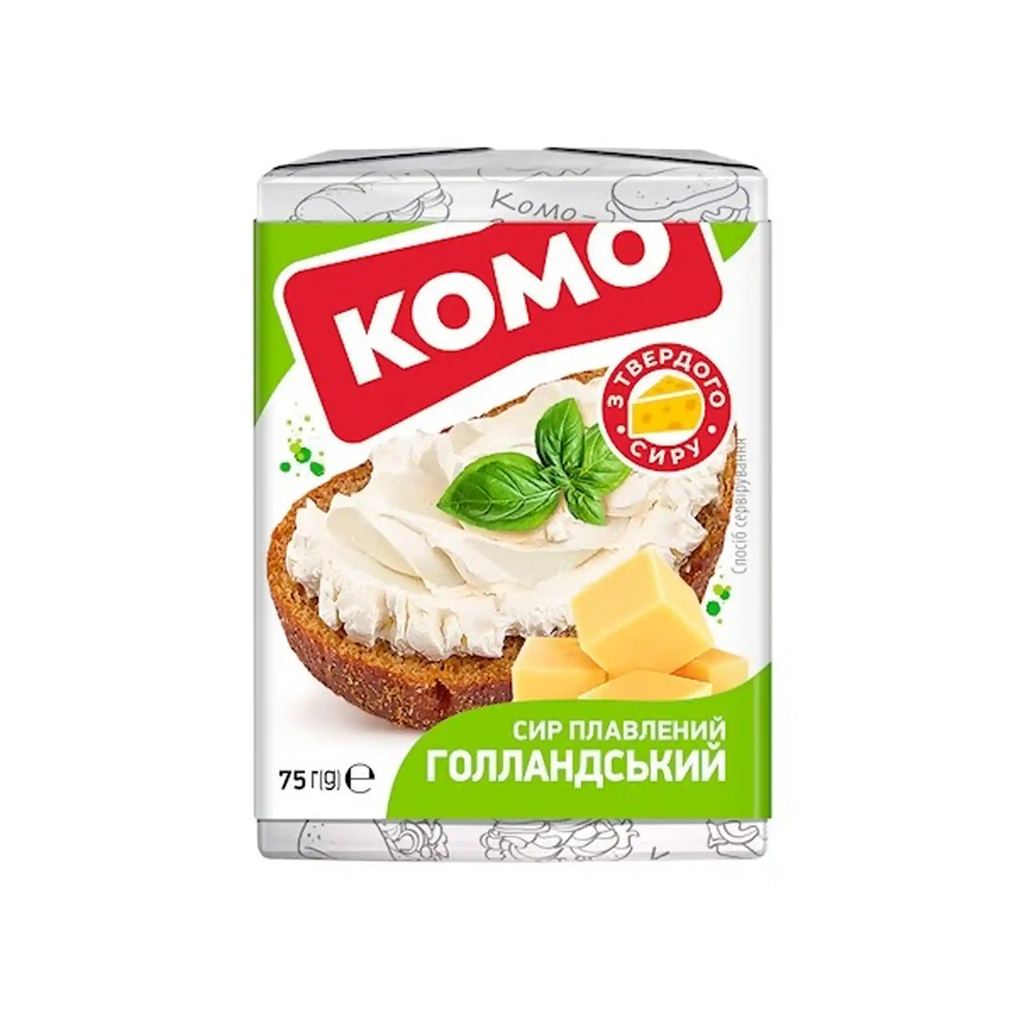 Komo Tavený sýr „Holandský“ 35 %, 75 g/24 kus
