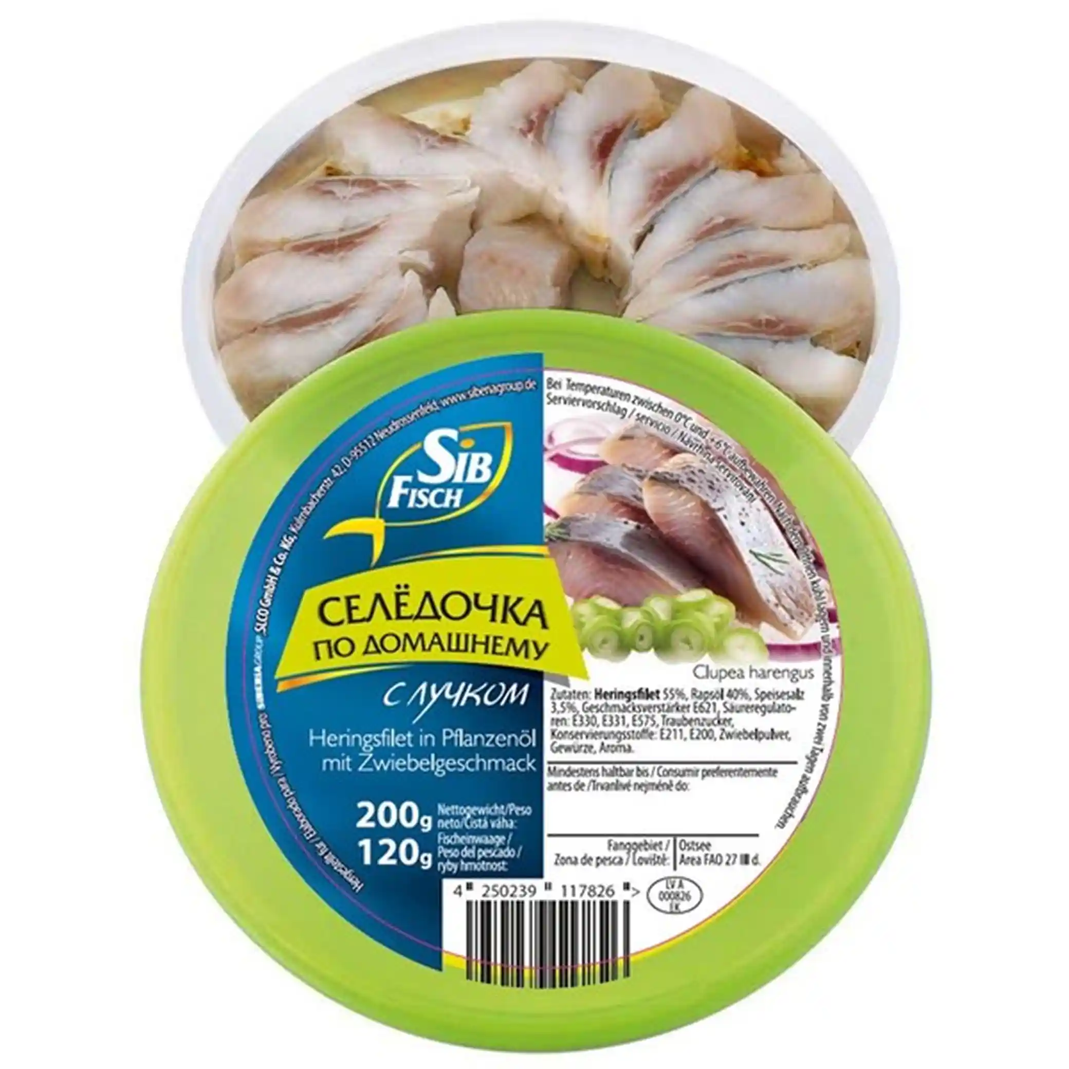 SibFisch Sleď filé v oleji s cibulí 200 g 1/6ks