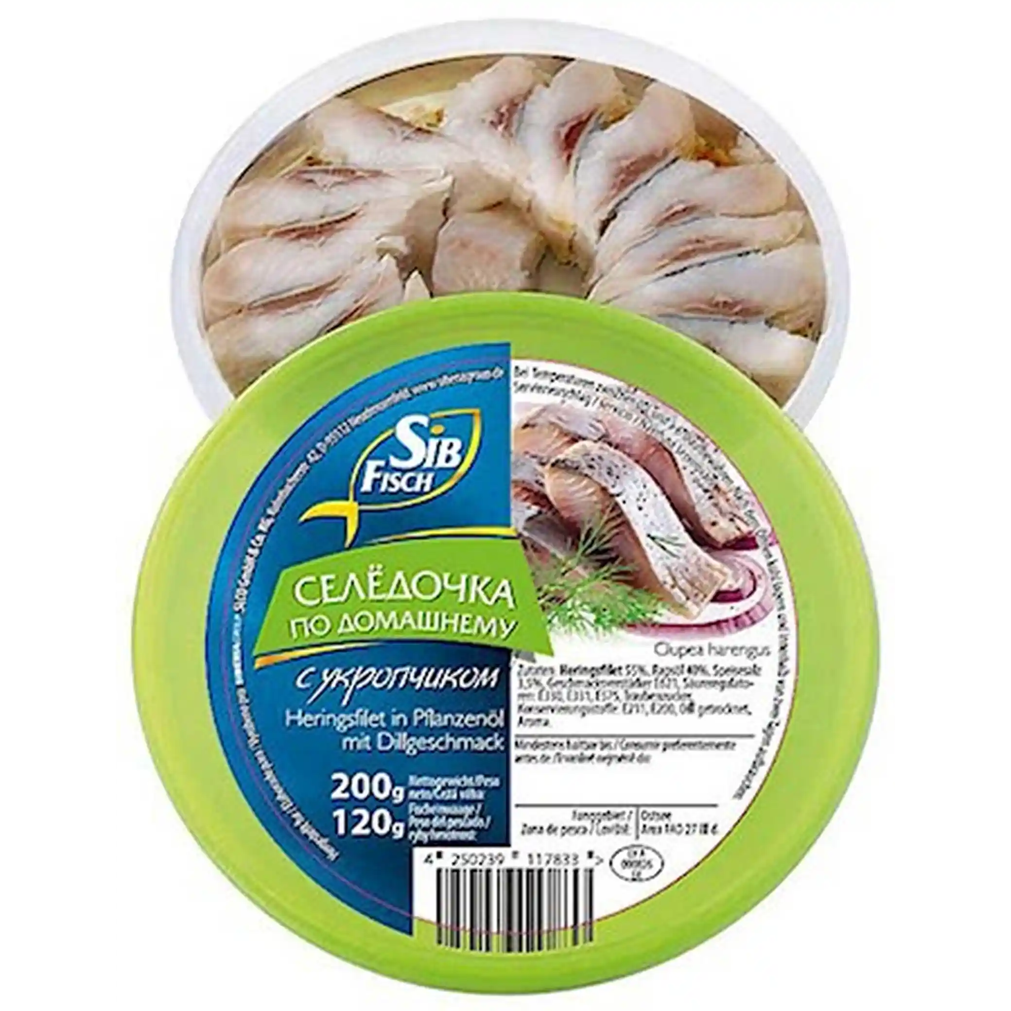 SibFisch Sleď filé v oleji s koprem 200 g 1/6 ks