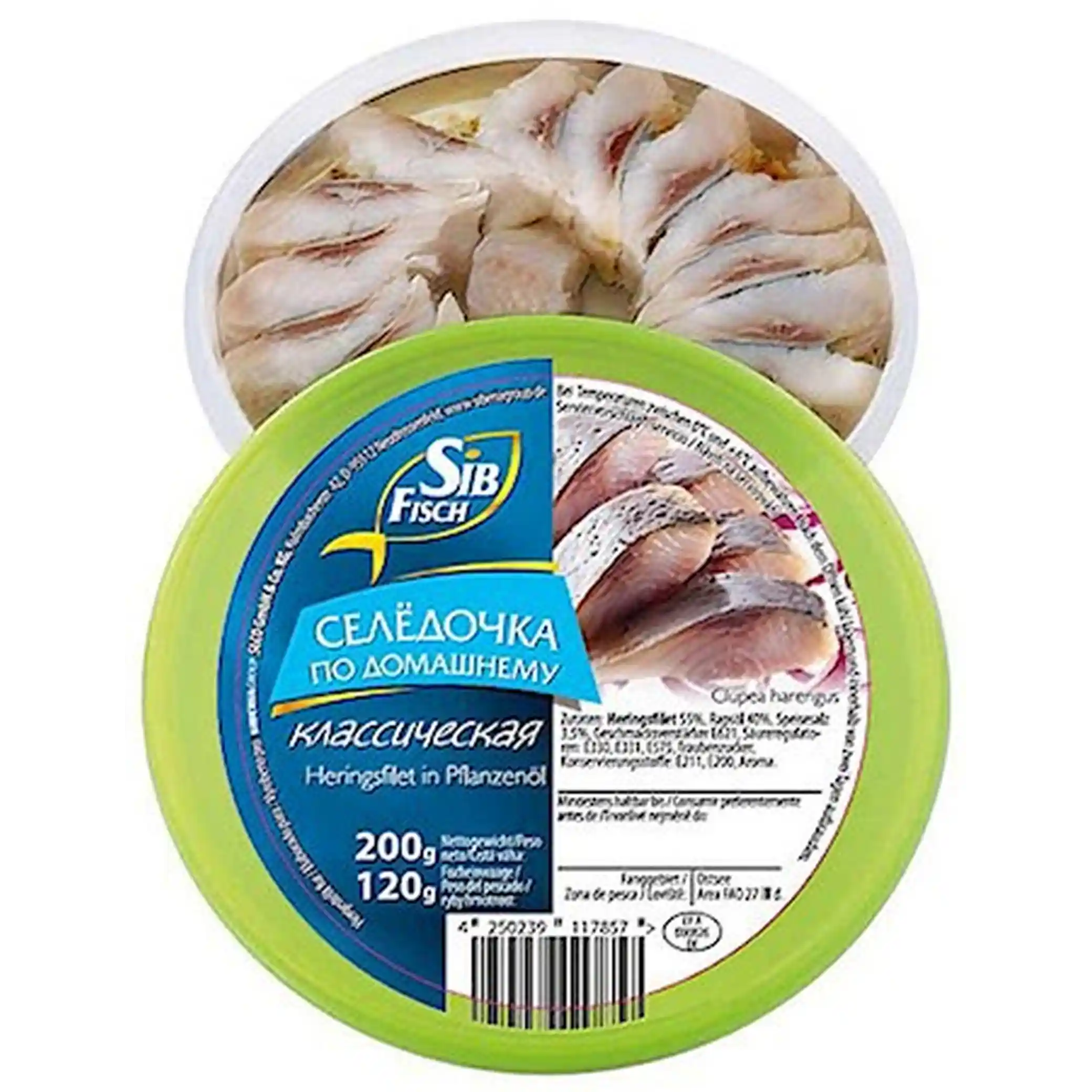SibFisch Sleď filé v oleji klasické 200 g 1/6 ks
