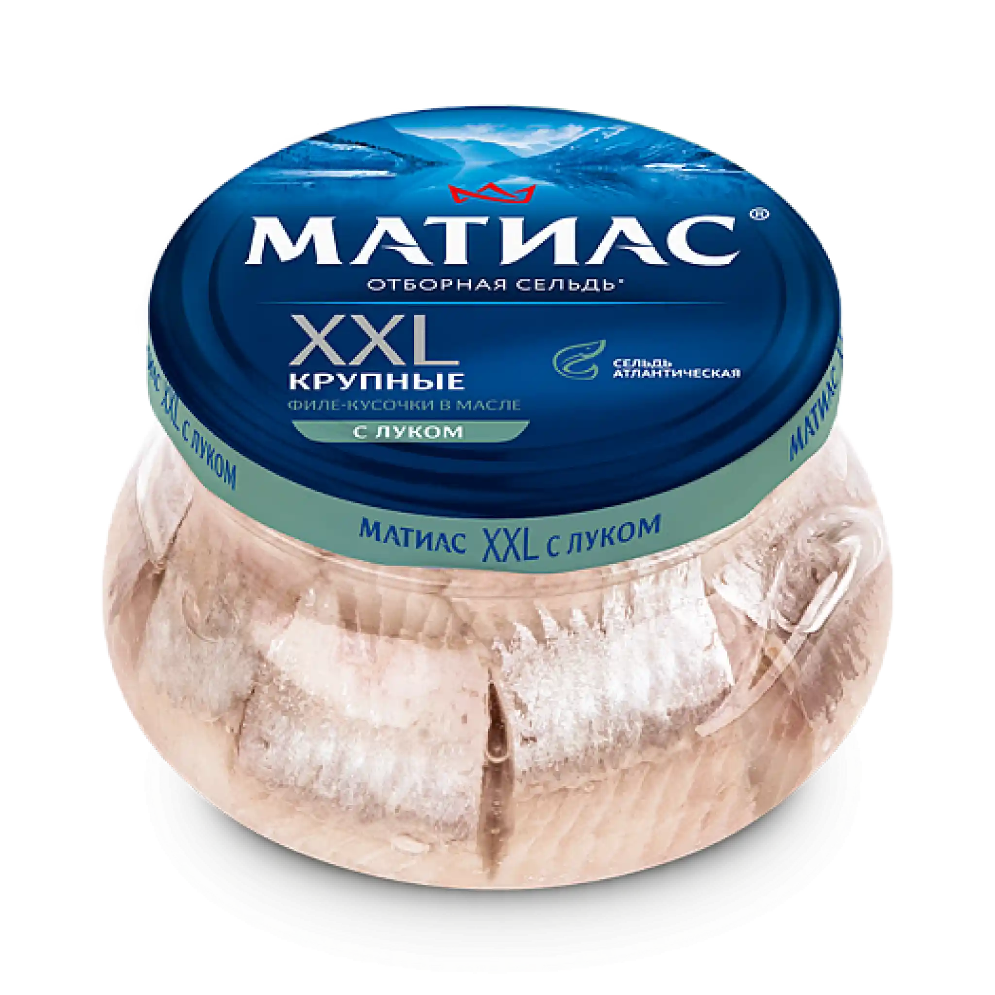 SB Matias Fillety kousky sledi s cibulí  XXL sklo, 260g/6ks