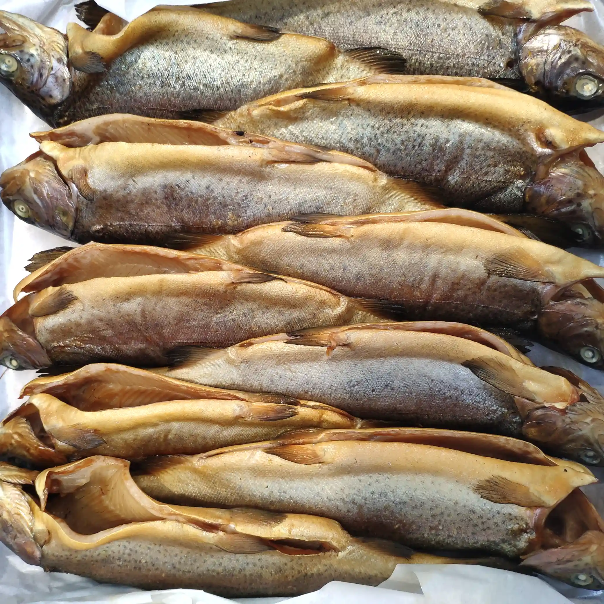 SoNa Pstruh uzený za studena, vykuchaný,  3kg