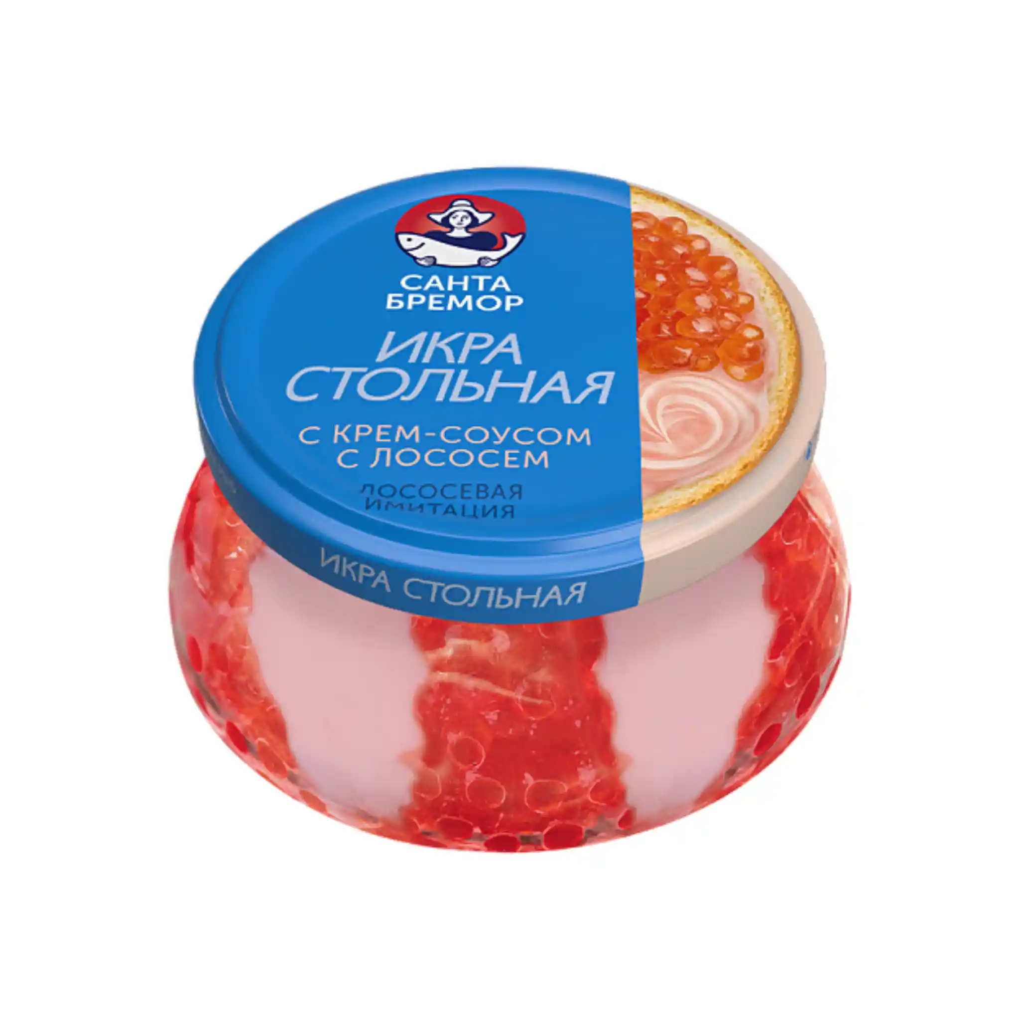 SB Imitace lososového kaviáru "Stolnaya" s krémovou omáčkou s uzeným lososem, 220 g/6 ks