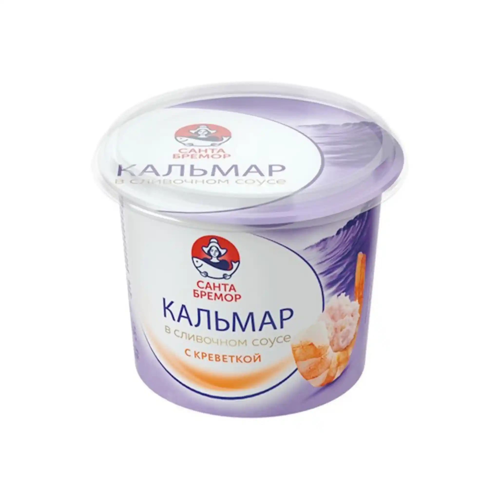 SB Pomazánka Kalamáry nakrájené ve smetanové omáčce s krevetami 150g /6ks