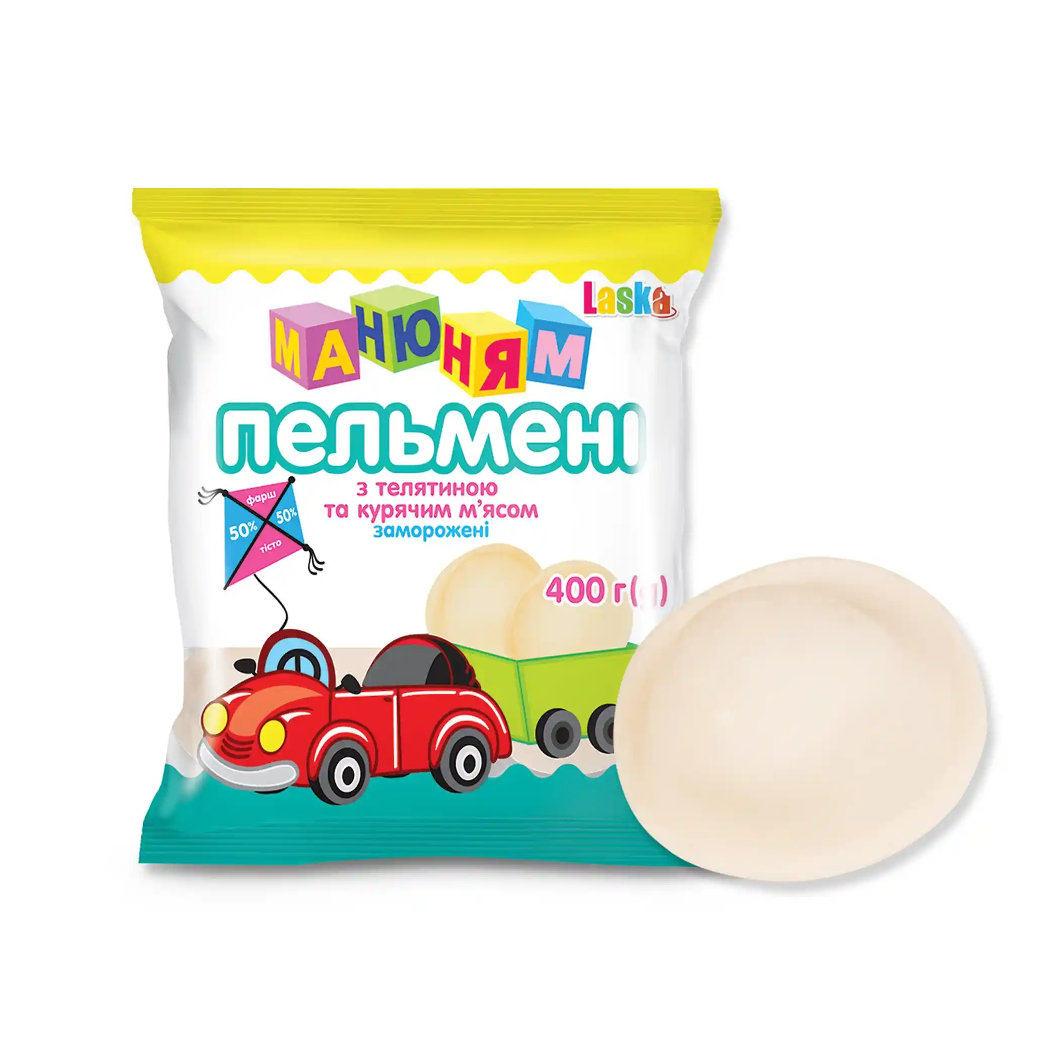 Laska, Pelmeně MaNyuNyam s kuřecím masem a máslem, 400 g/14 ks
