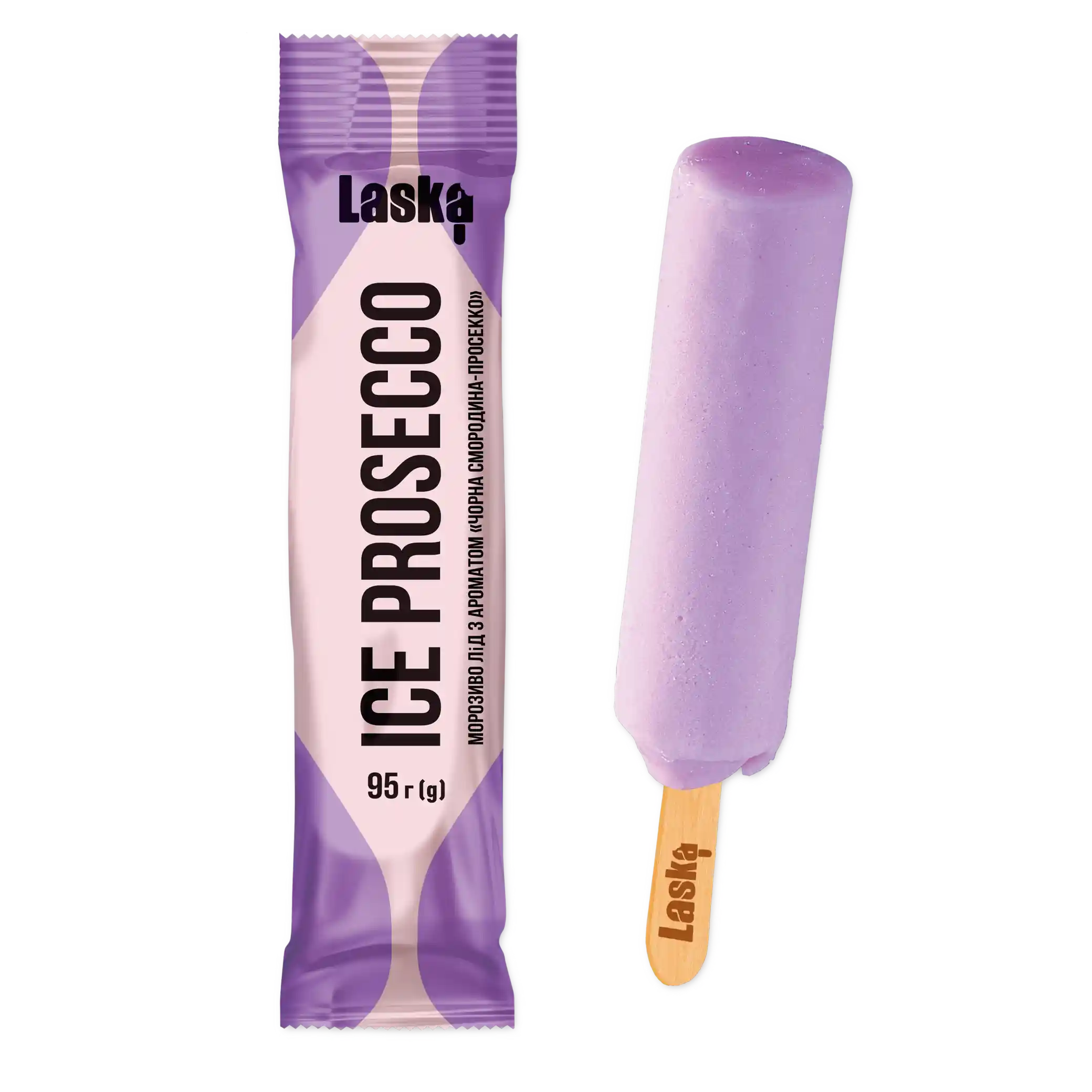 Laska Zmrzlina s příchutí černého rybízu a Prosecca 95 g/32ks