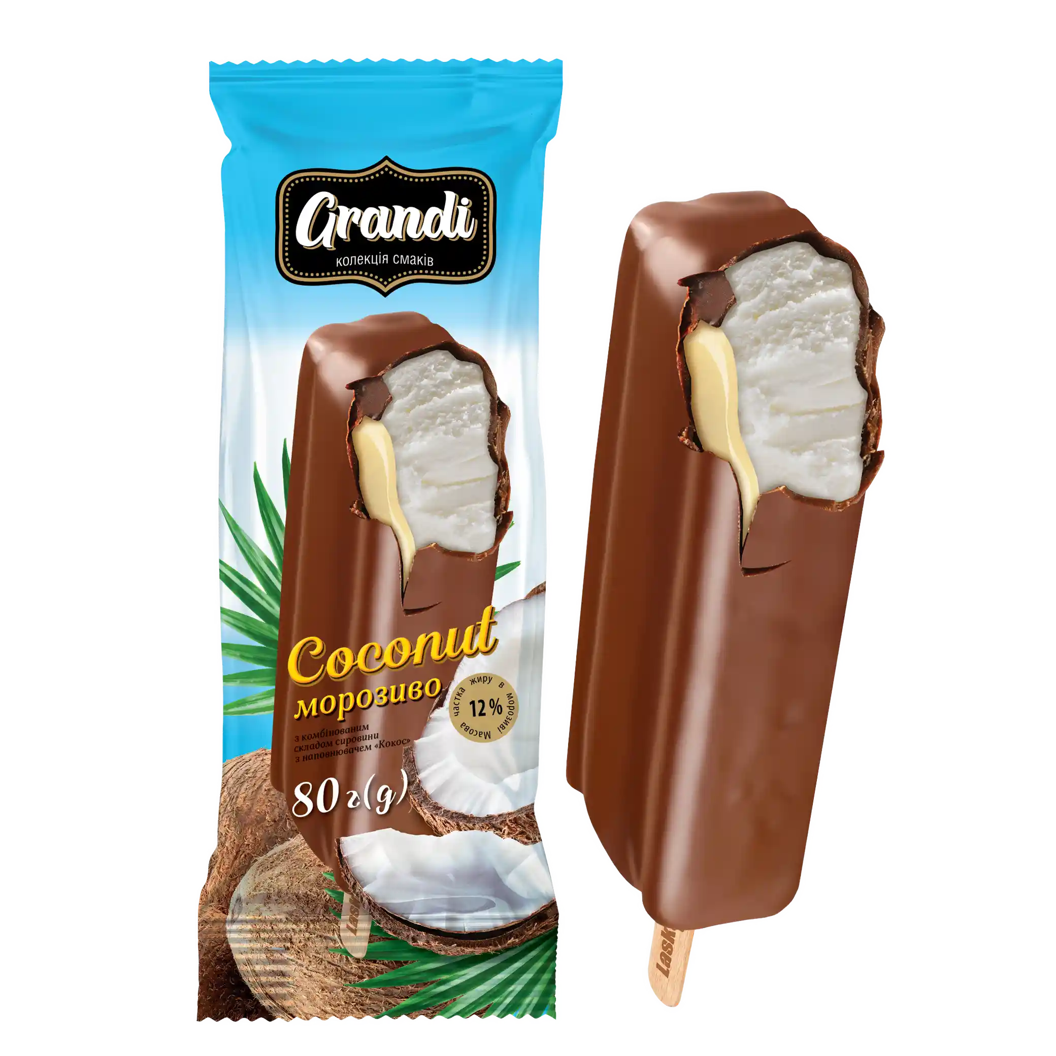 Laska Eskymo Grandi kokos 80 g/30ks