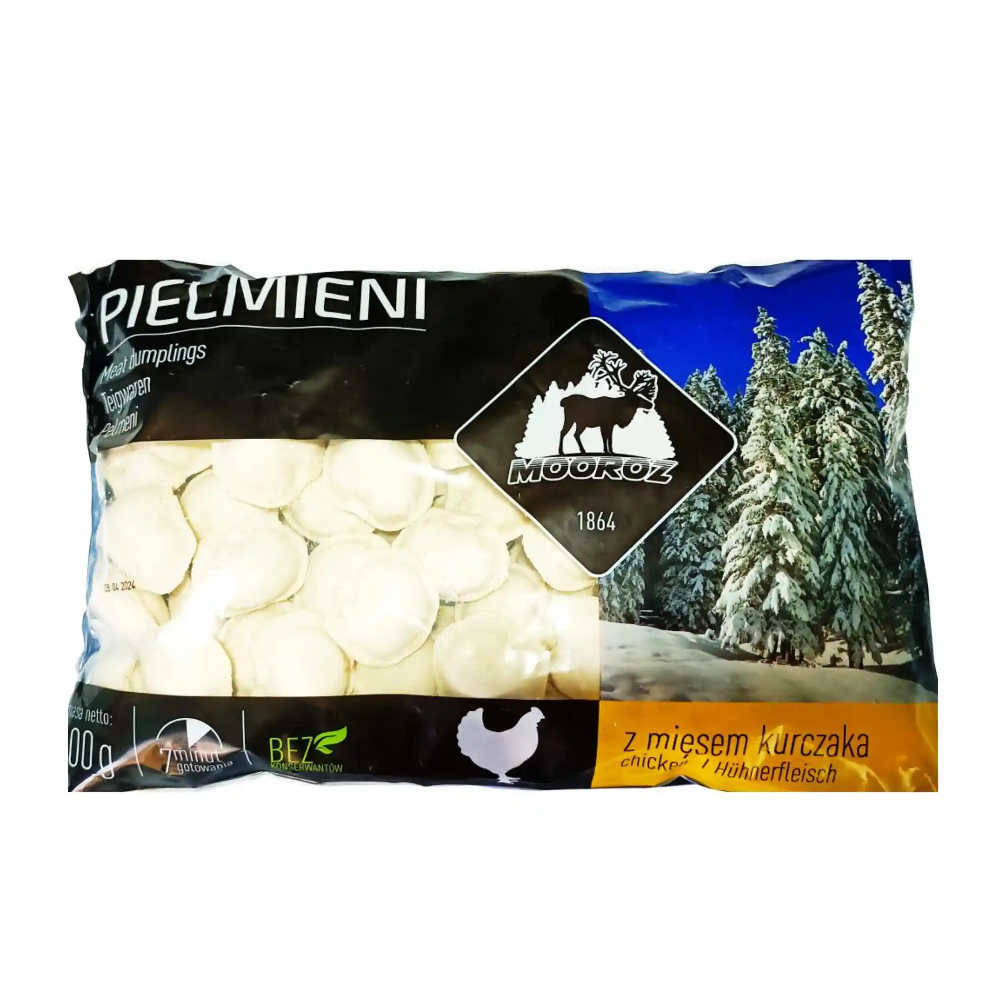 W Mooroz Pelmeně s kuřecím masem, 900 g/6 ks
