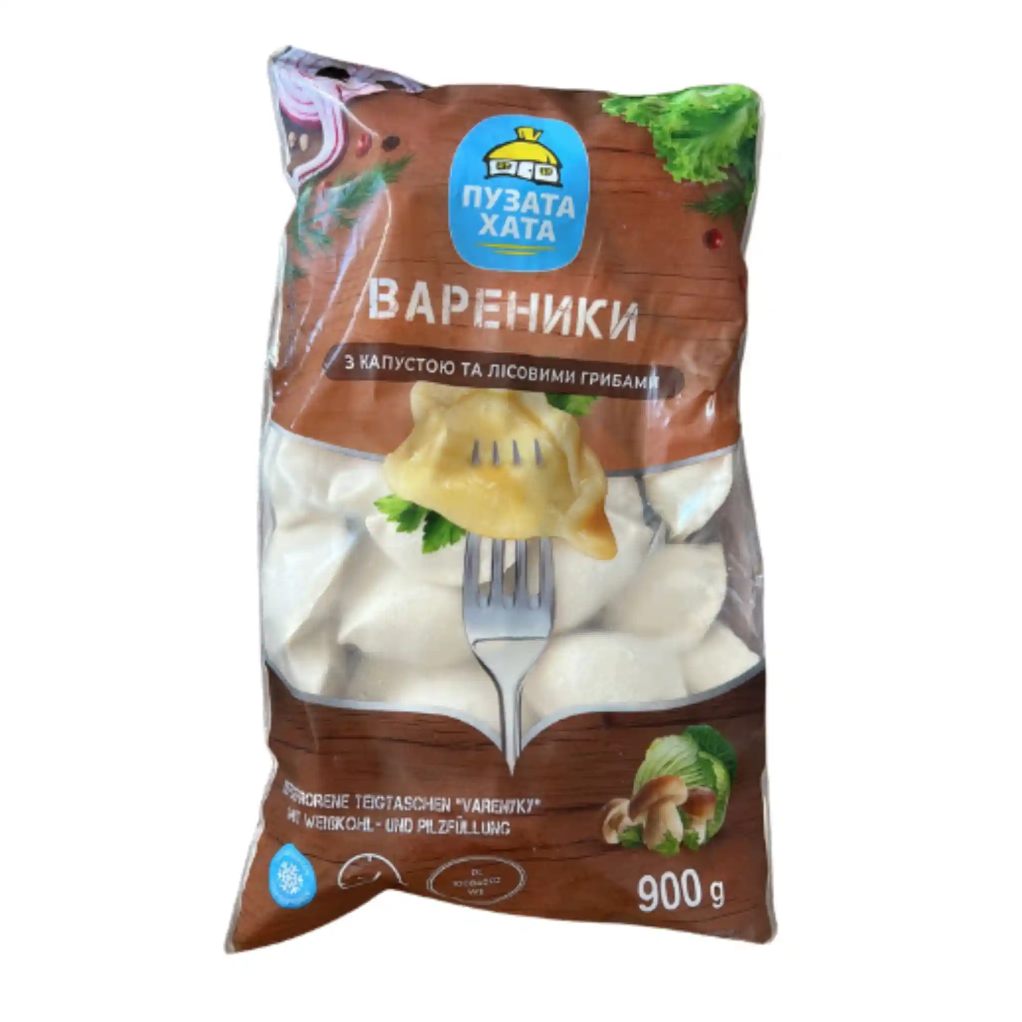 W Puzata chata Vareniky s bílým zelím a smrkovými hřiby, 900 g/6ks