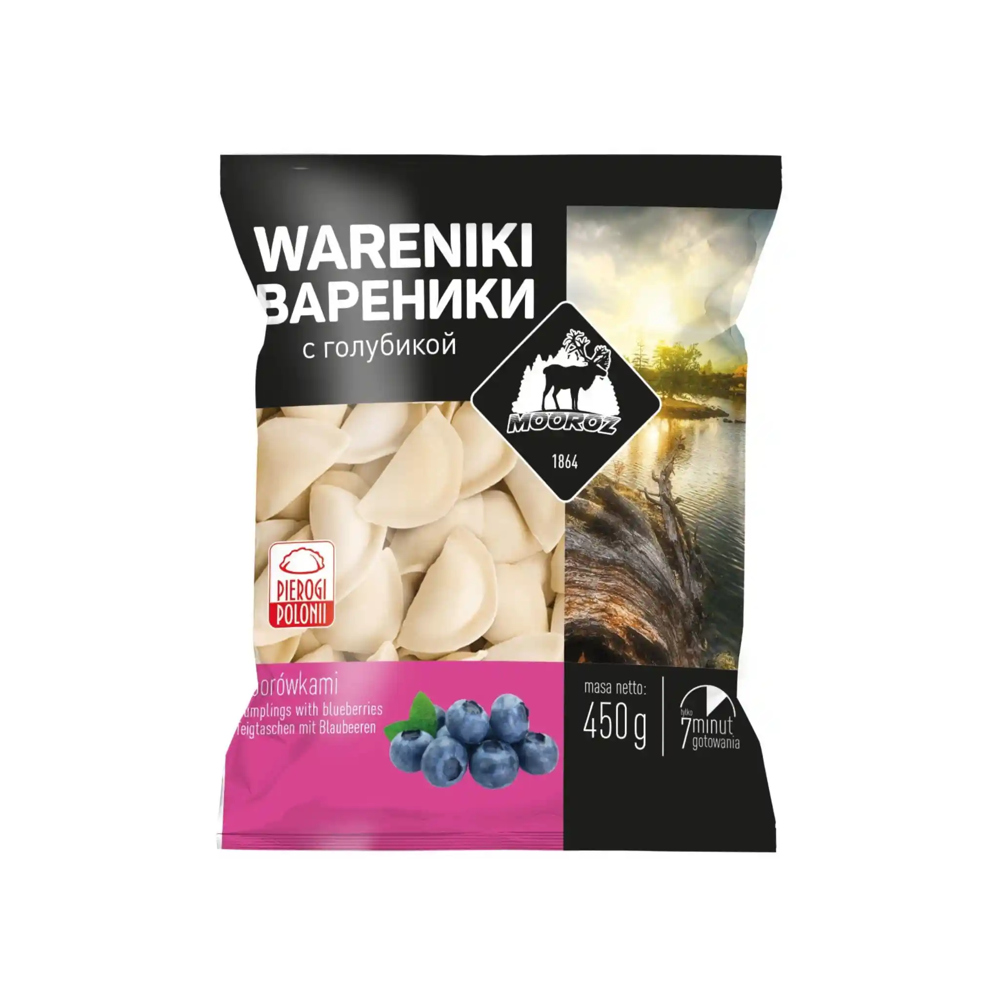 W Mooroz Vareniky s borůvkami, 450g/14ks