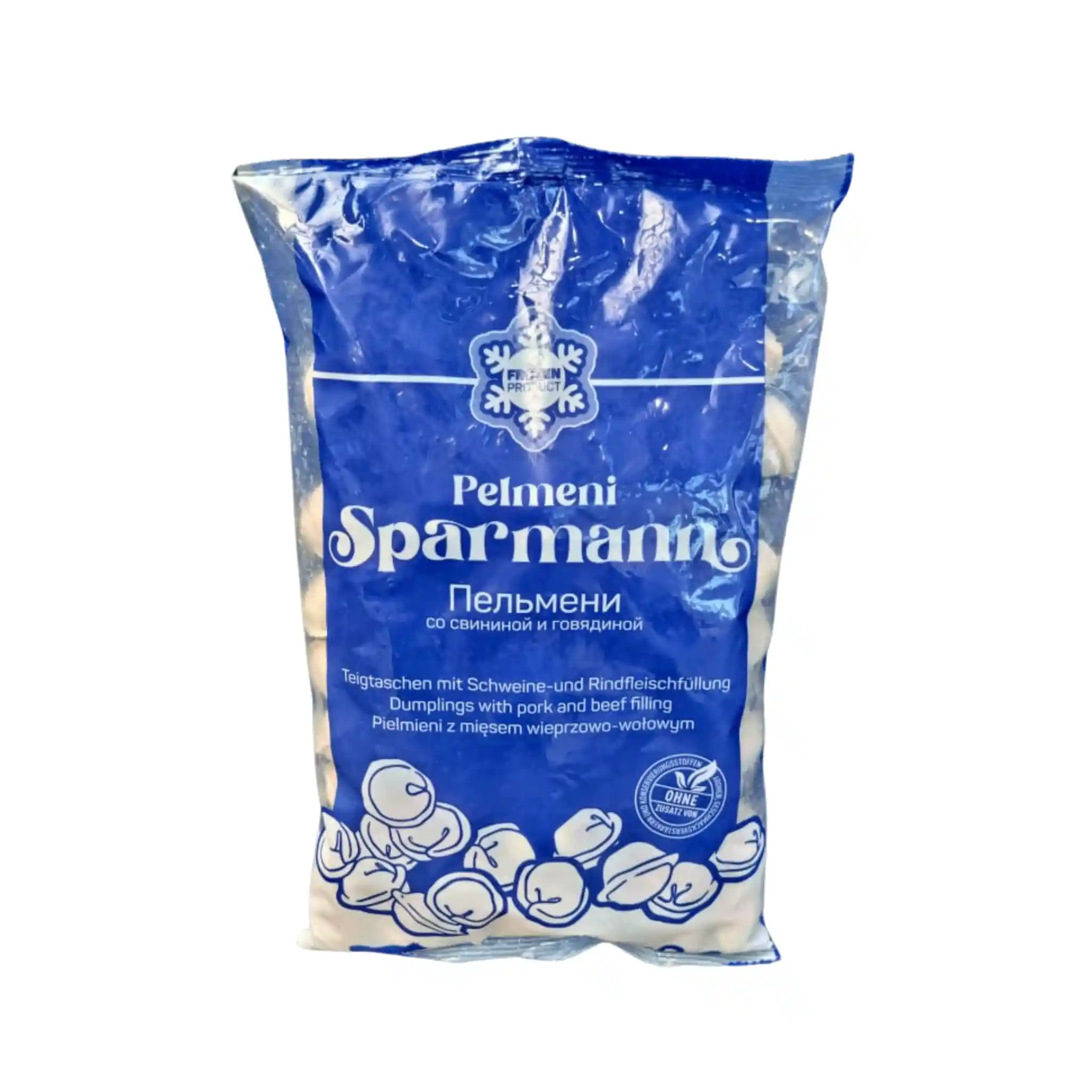 W SPARMAN Pelmeně s vepřovým a hovězím masem, 900 g/12 ks