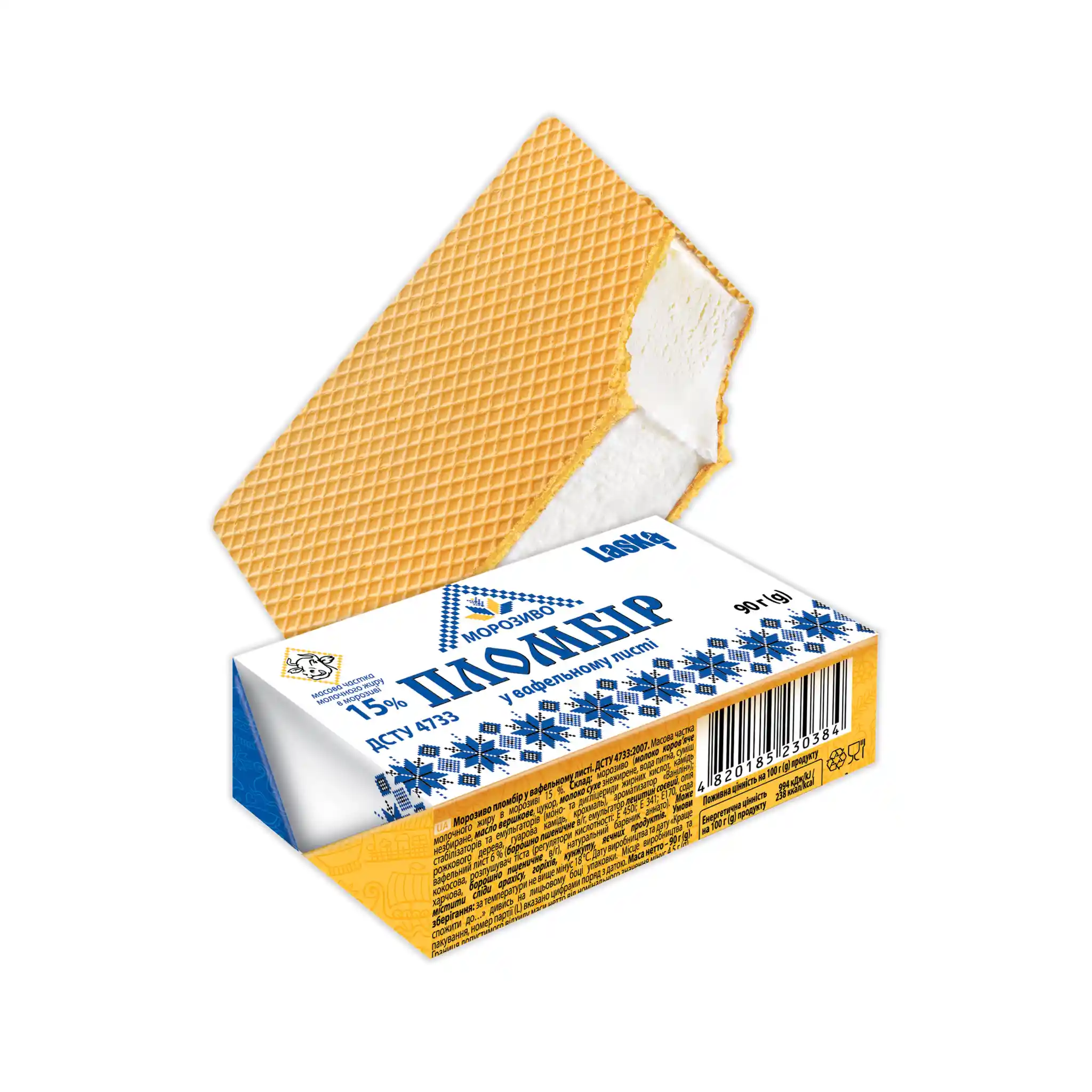 Laska Zmrzlina "Real plombir" 90g/27ks