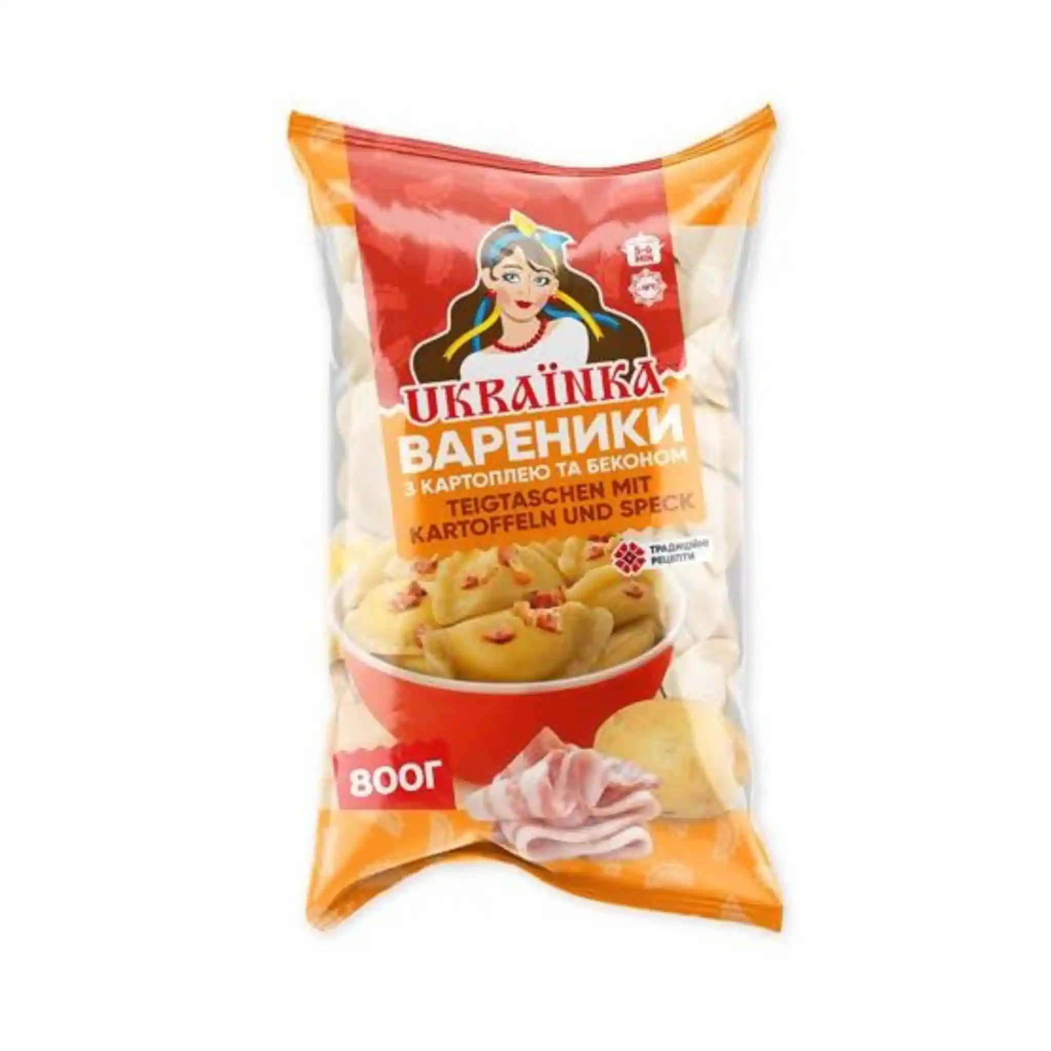 Ukrainka Vareniky s bramborami a slaninou, 800g/12ks