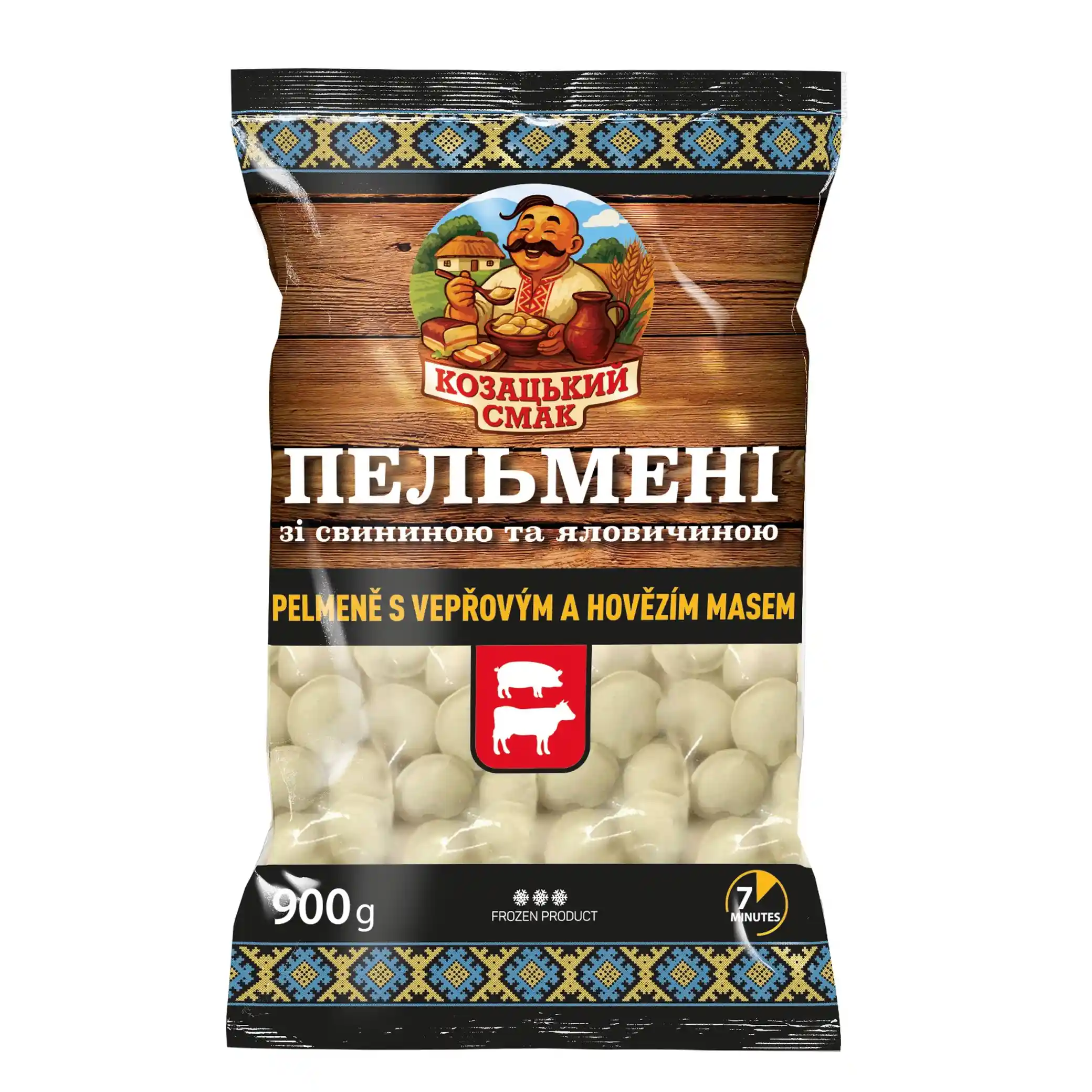 W Kozacký Smak, Pelmeně vepřovo-hovězí, 900 g/6ks