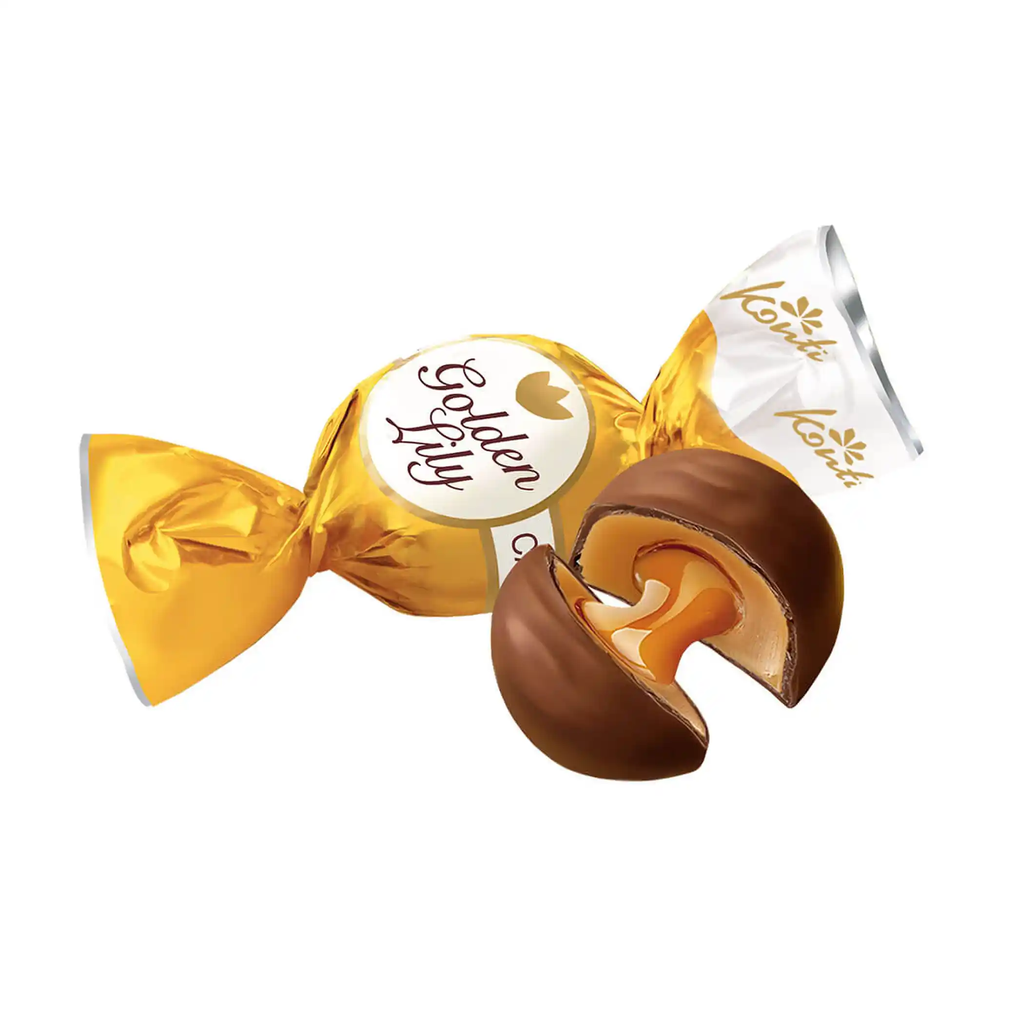 Konti  "Golden Lily" bonbony karamelové, 1kg/7ks