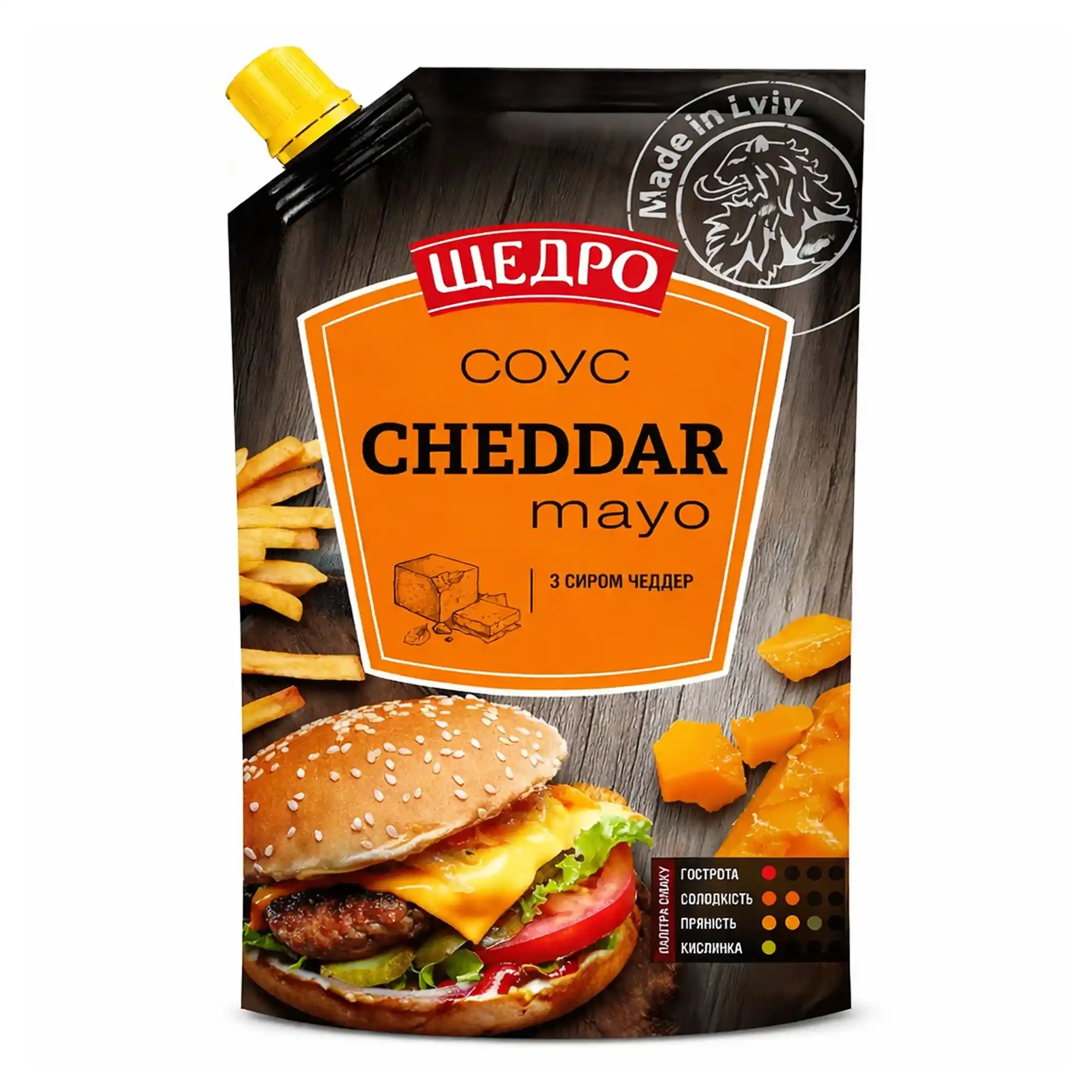 Schedro Omáčka "Cheddar mayo", 180g/28ks