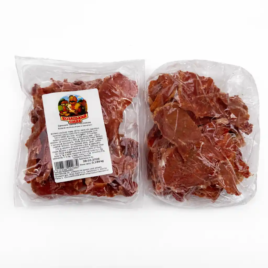 KS Sušené vepřové chipsy s česnekem ±150g