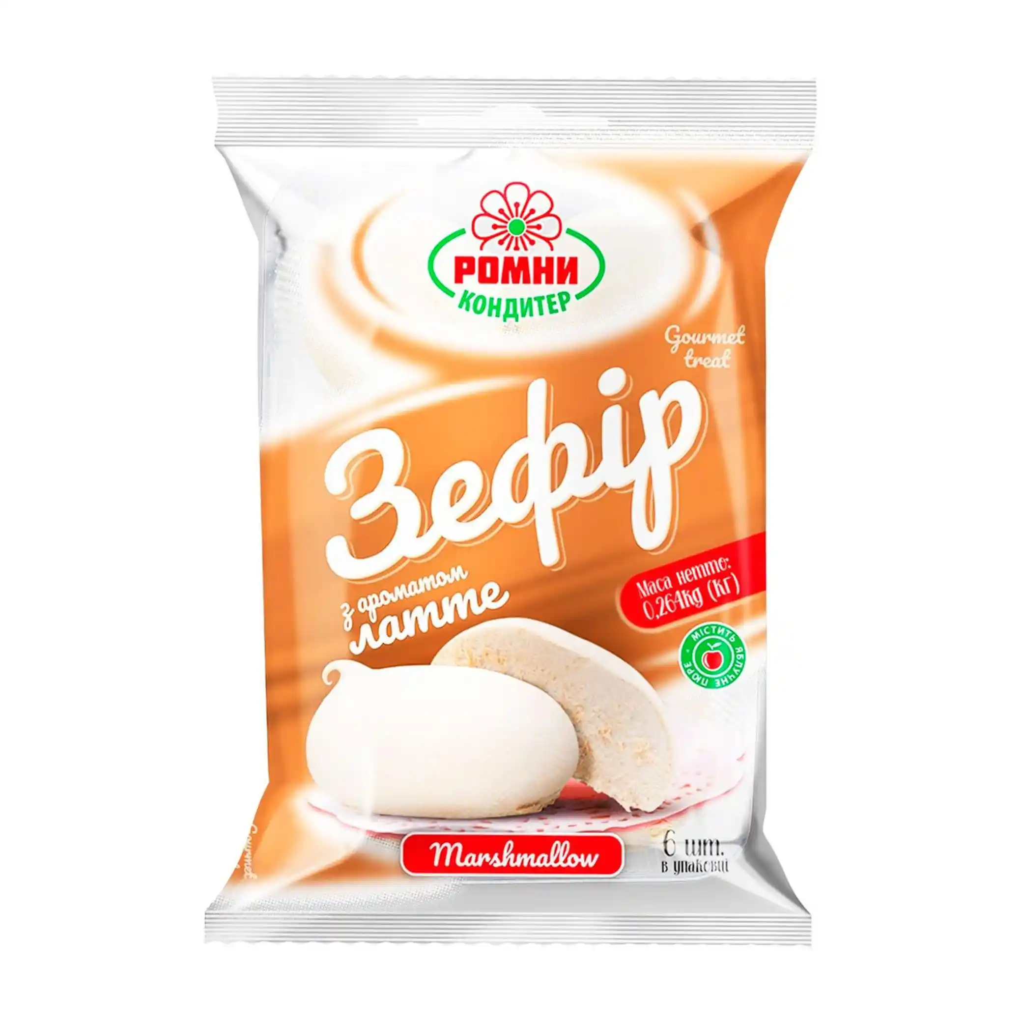 Romny Zefír v čokoládě s příchutí latté, 264g/12ks