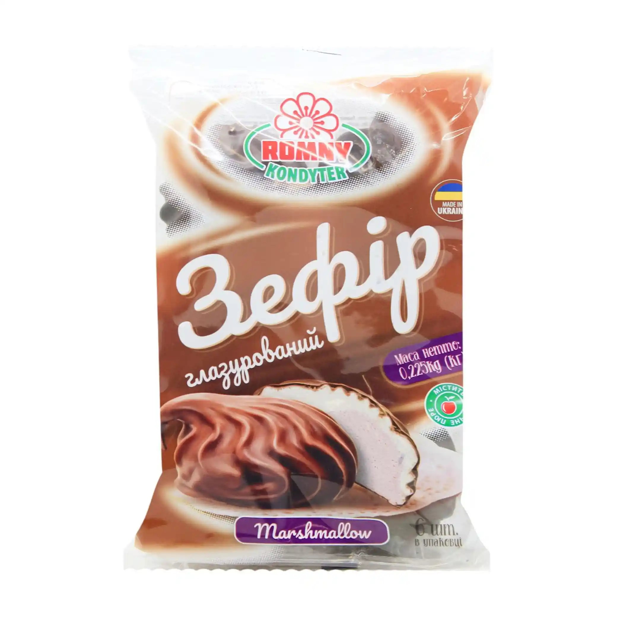 Romny Zefír glazovaný, 225 g/12ks