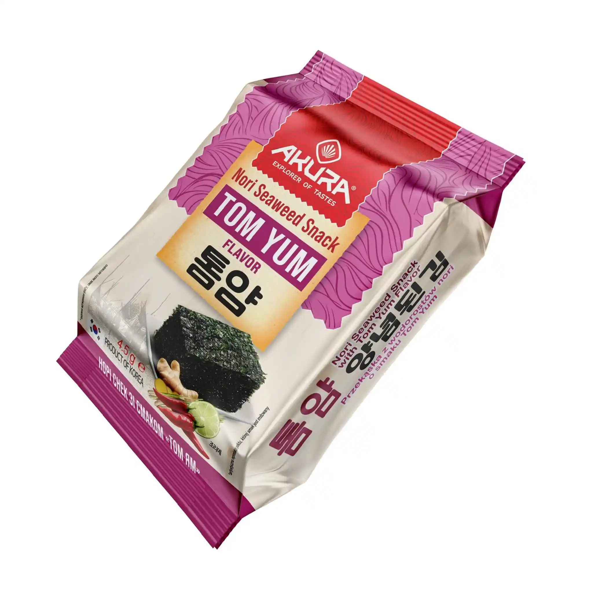 Nori snack s příchutí tom yum, 4,5 g/ 72 ks