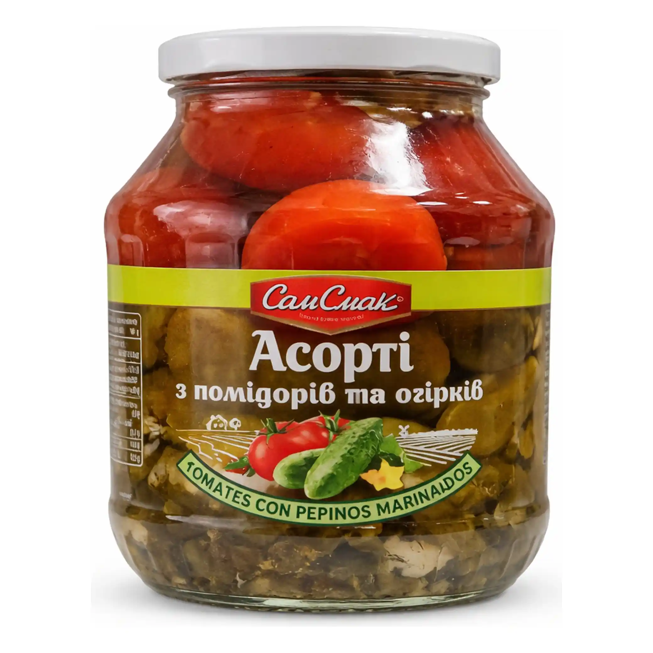 TM Sam Smak Assorti rajčat a okurek, 1600g/6ks