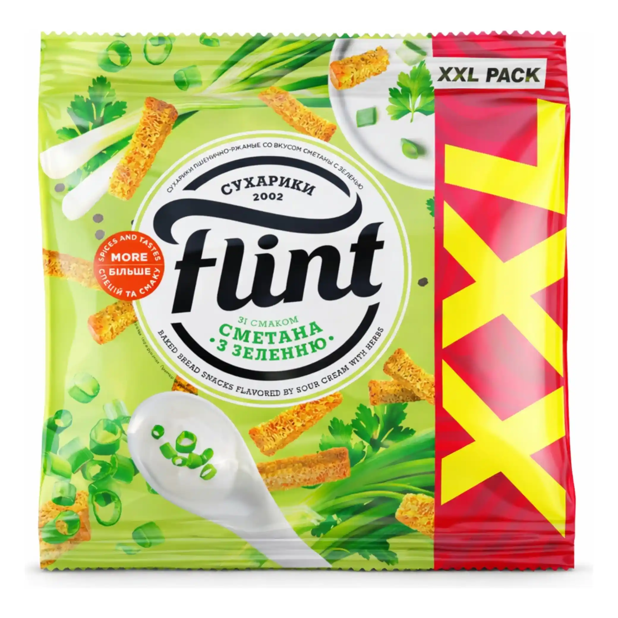 Flint Suchariky s příchutí zakysané smetany a bylinek, 150g /32 ks