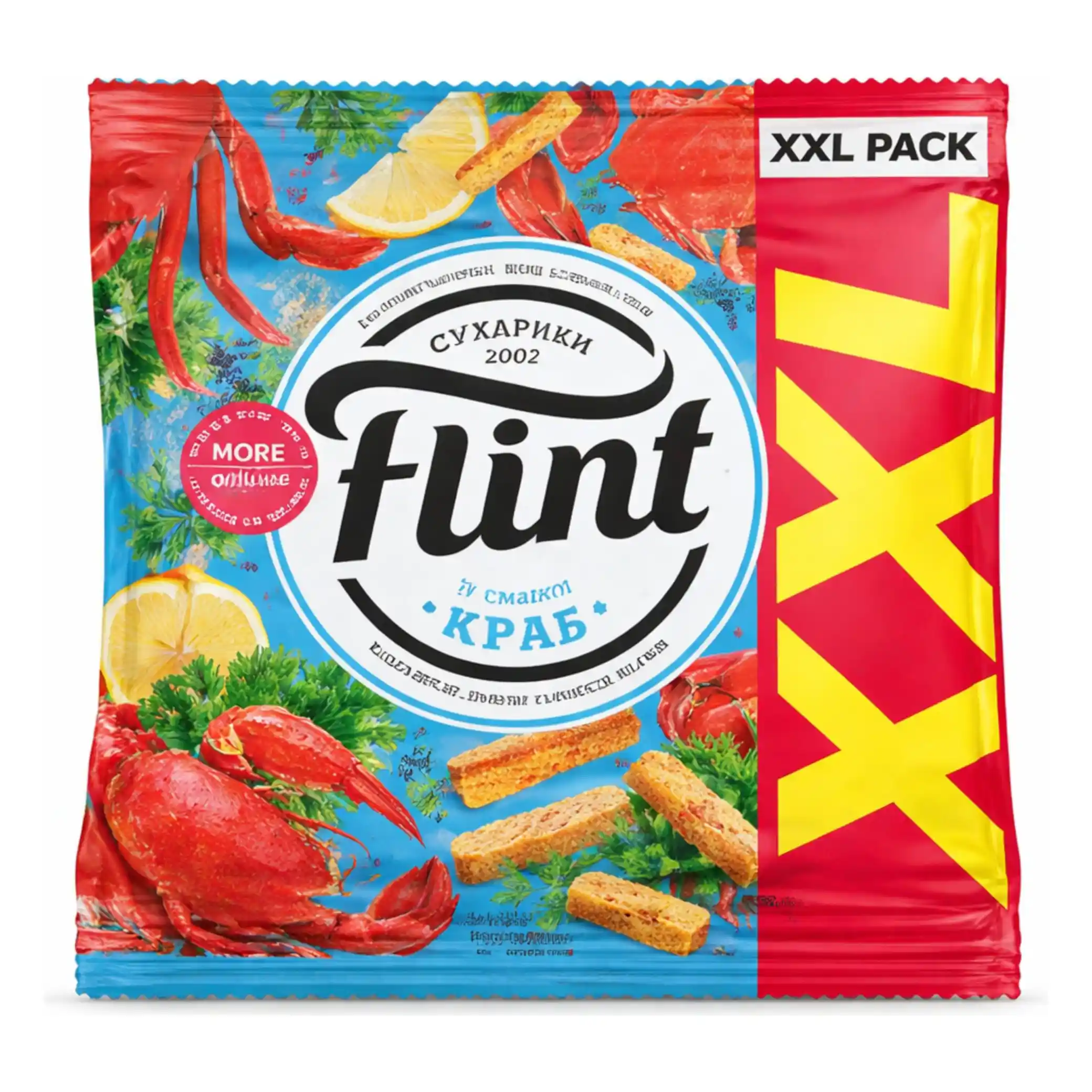 Flint Suchariky s příchutí kraba, 150g /32 ks