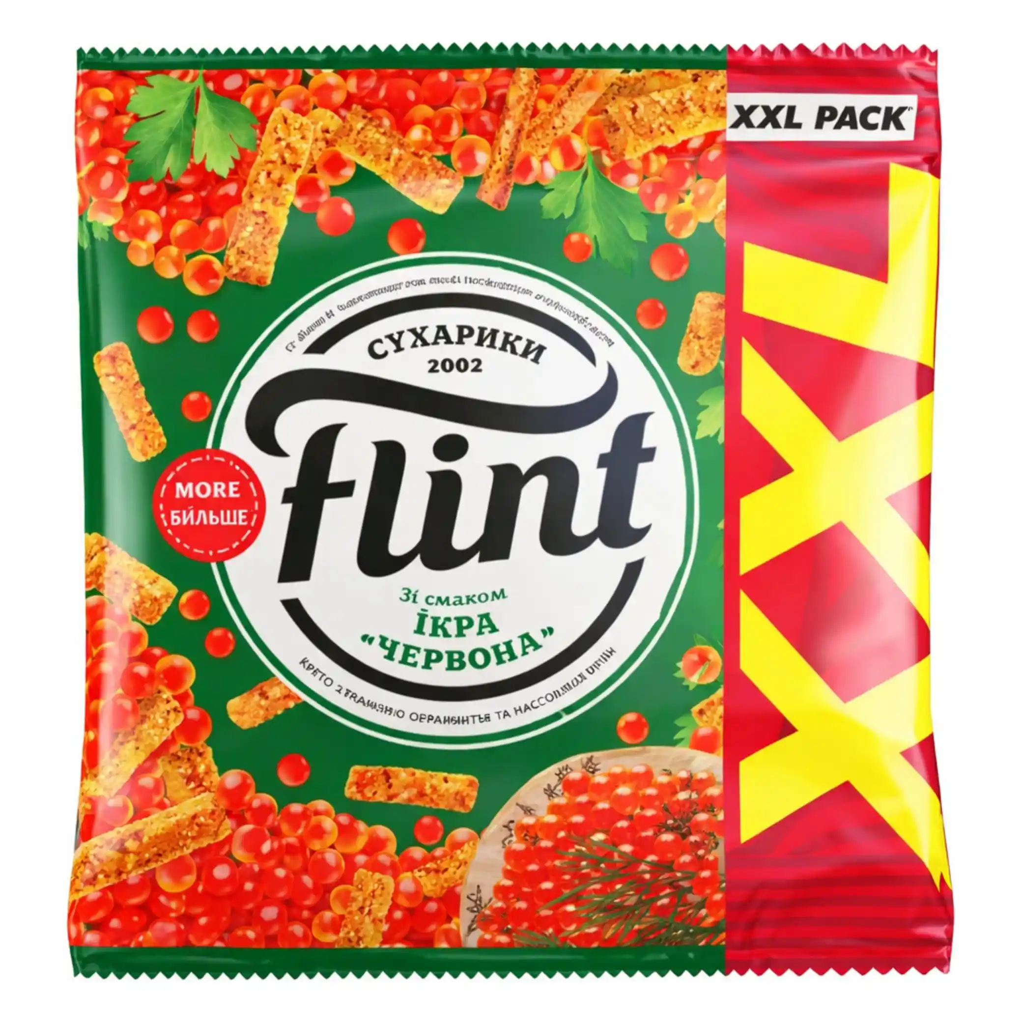 Flint Suchariky s příchutí červeného kaviáru, 150g /32 ks