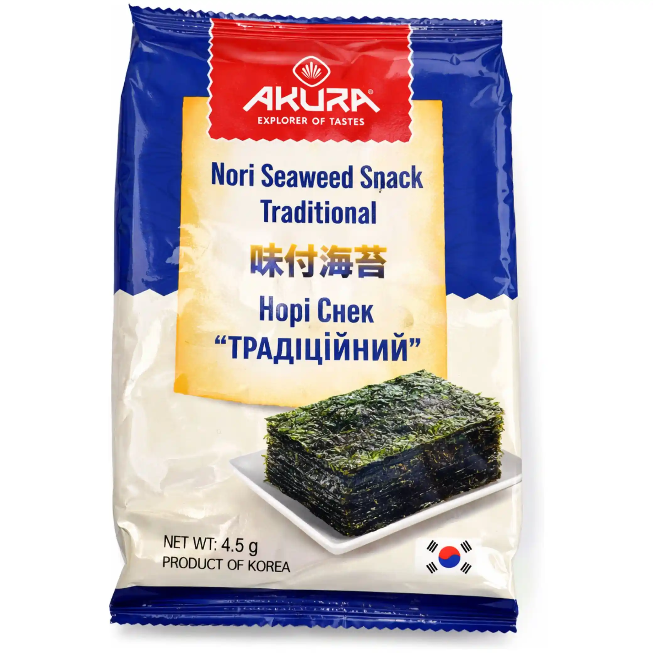 Nori snack tradiční, 4,5 g/ 72 ks