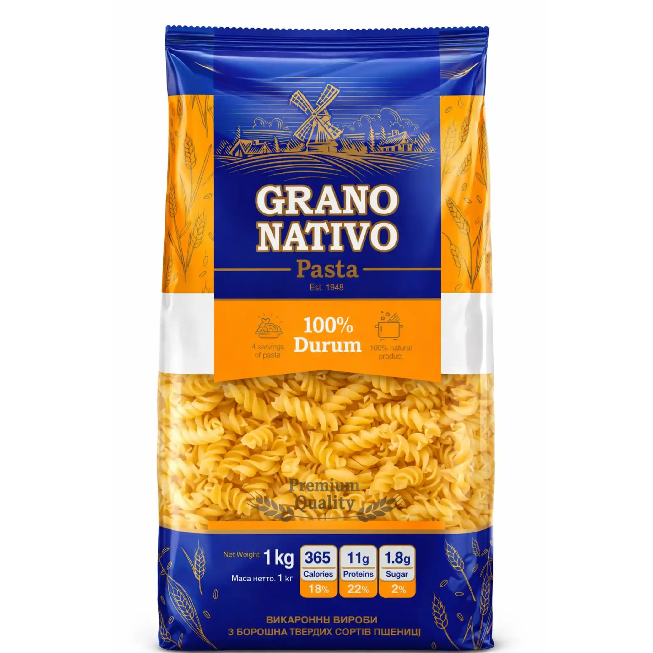 Těstoviny Spirale "Grano Nativo" 1 kg/7ks