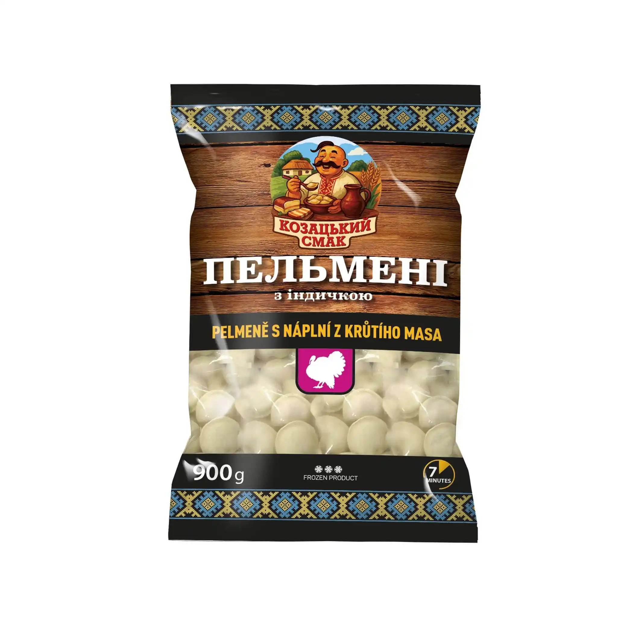 W Kozacký Smak, Pelmeně s krůtím masem, 900 g/6ks