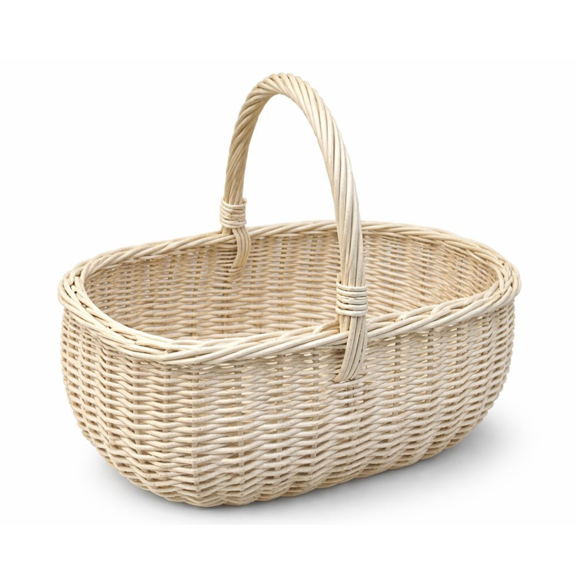 „Velikonoční košík“ bez ozdob, bílý, 1 kus