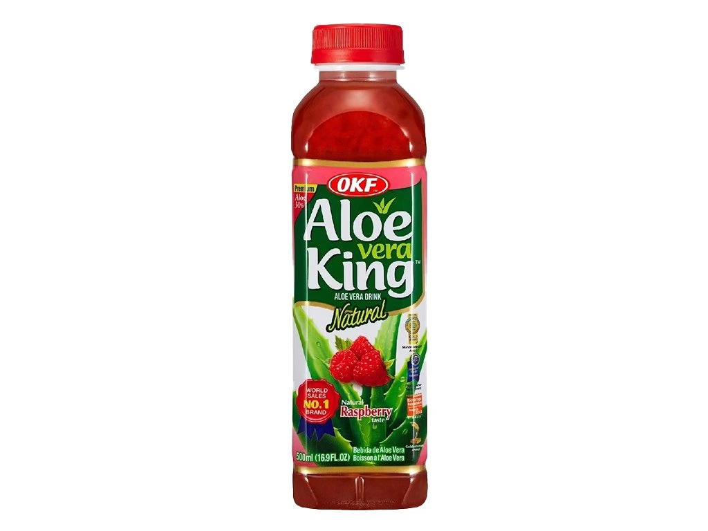 OKF Nápoj z aloe vera KING,malina, 0,5 l/20ks