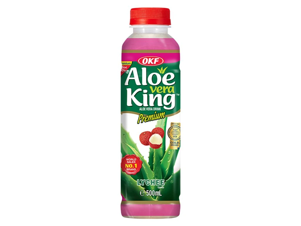 OKF Nápoj z aloe vera KING, liči, 0,5 l/24ks
