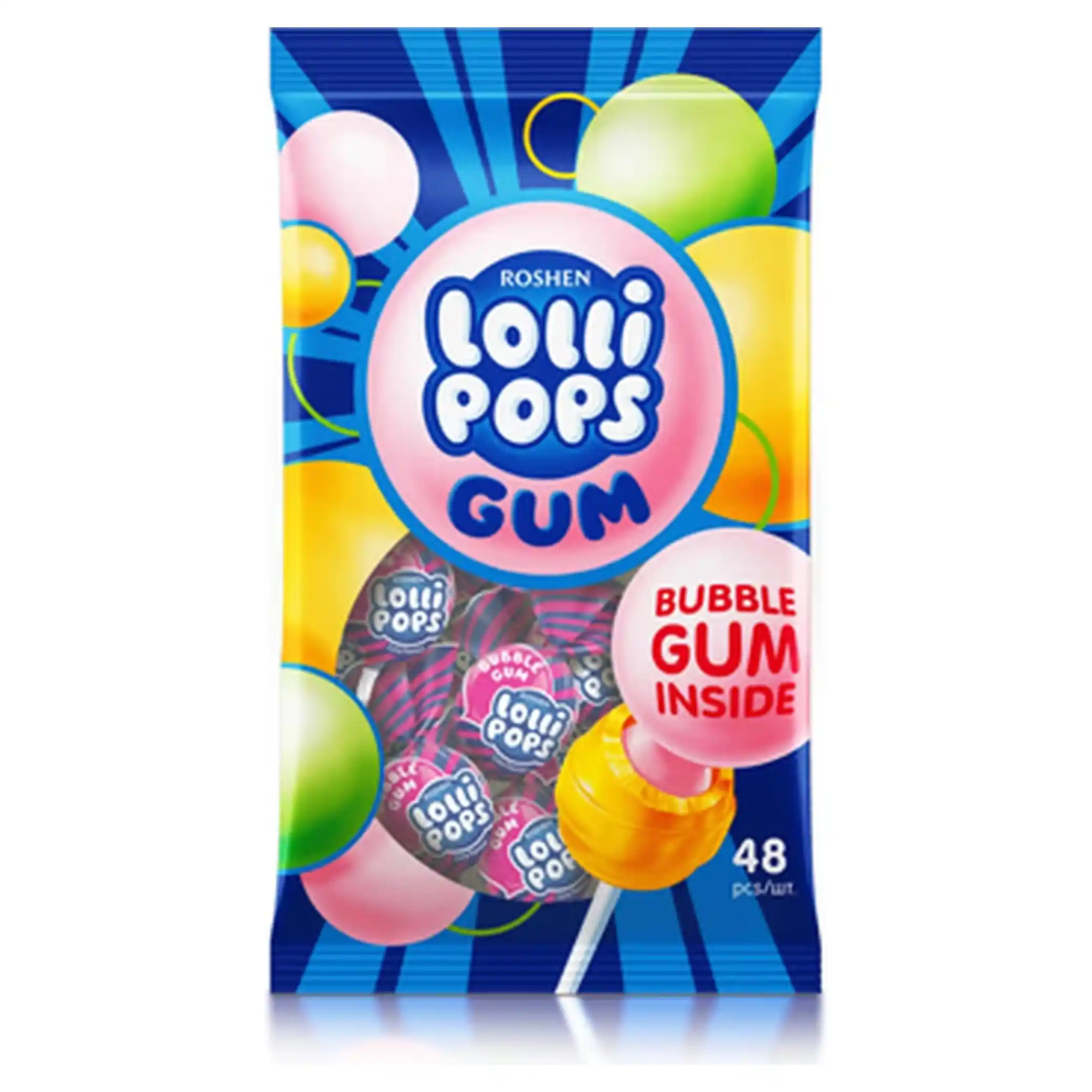 Roshen Lízátka „LolliPops GUM“,  920g/9 ks