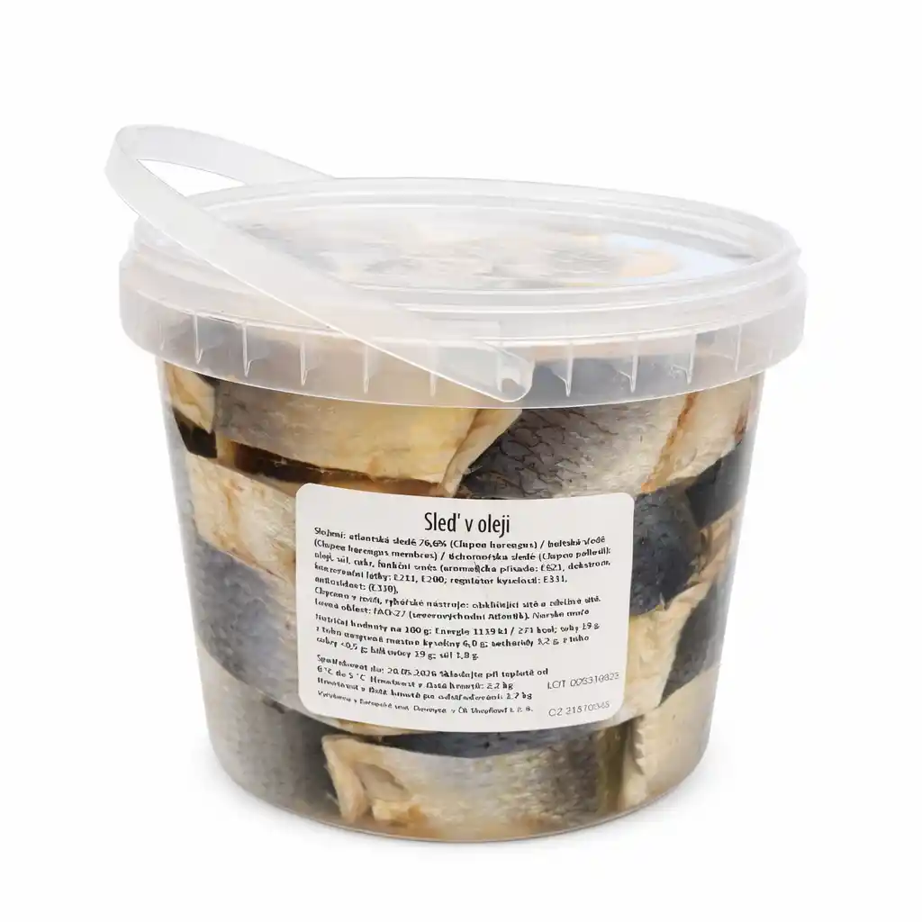 Shop Kousky sledě v olejii, 2,2L/1,7kg