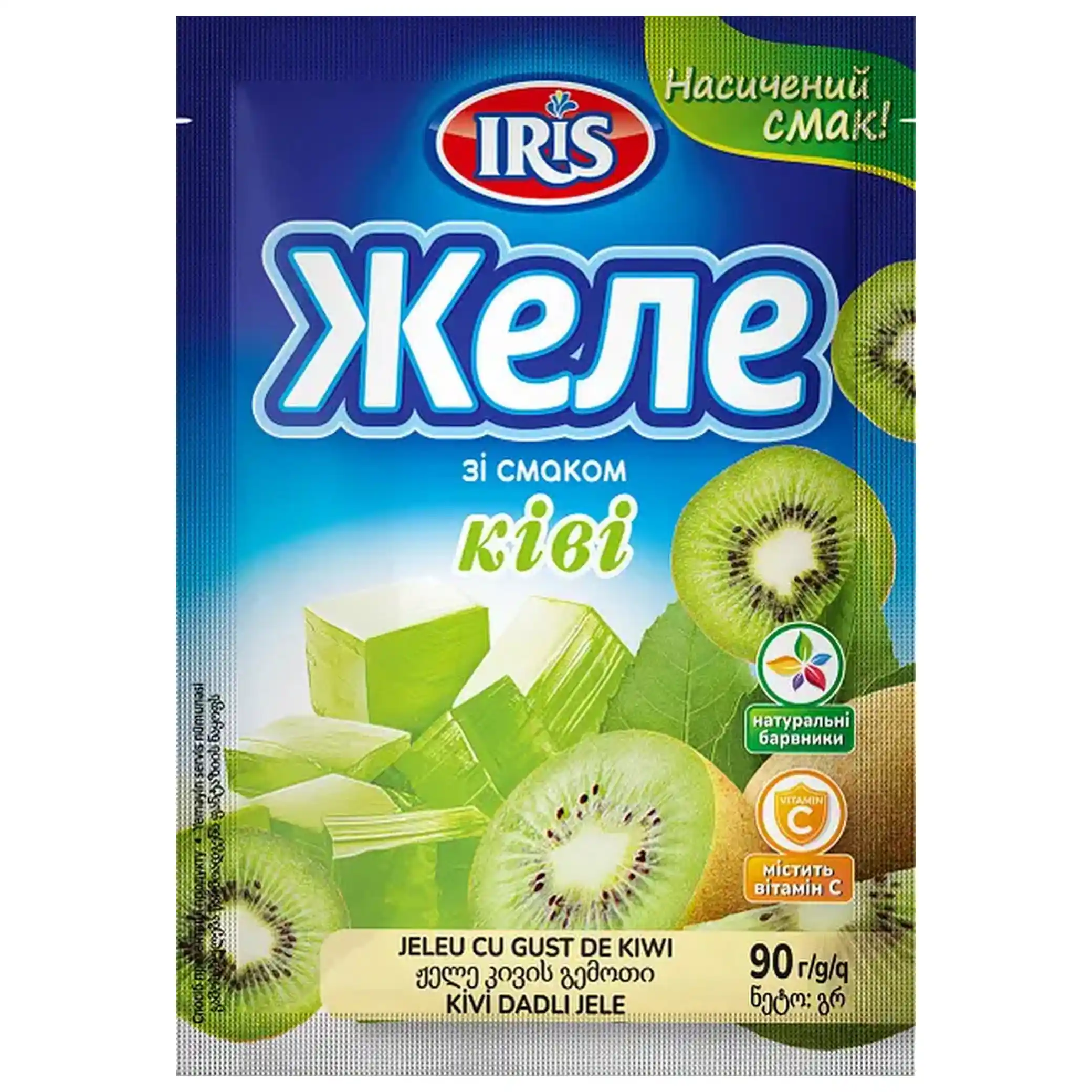 IRIS Želé s příchutí kiwi, 90 g/20ks